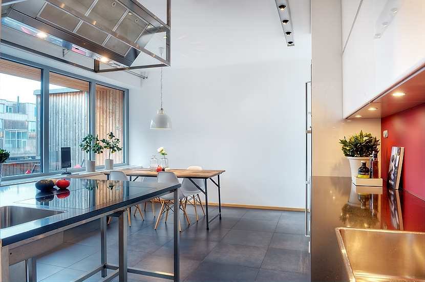 cuisine design dans maison d'architecte