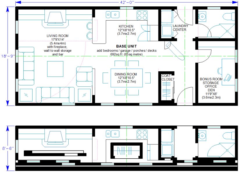 plan 2D tiny house 35m2 dépliable Elon Musk plan 2D tiny house 35m2 dépliable Elon Musk