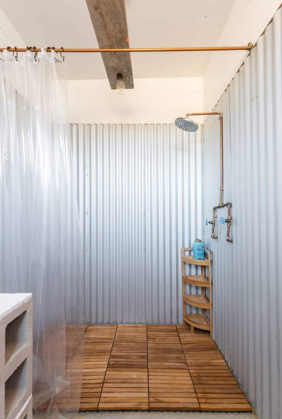 salle de bain rustique