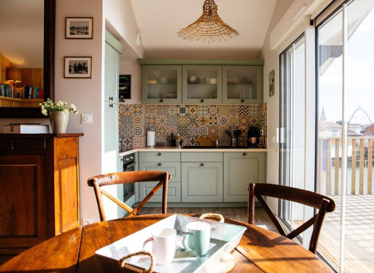 salle à manger maison en bois à louer