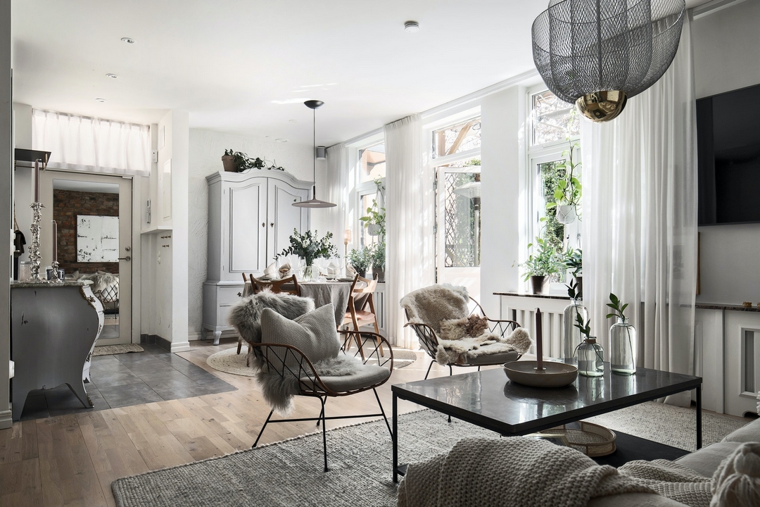salon petite maison de ville