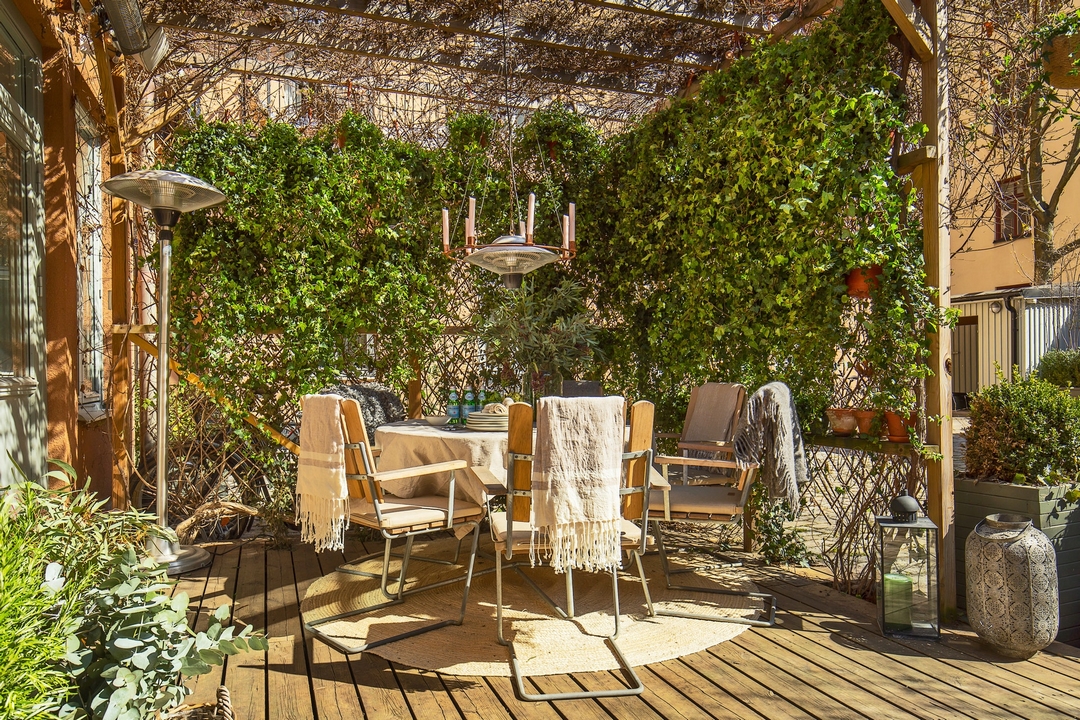 terrasse avec pergola bois