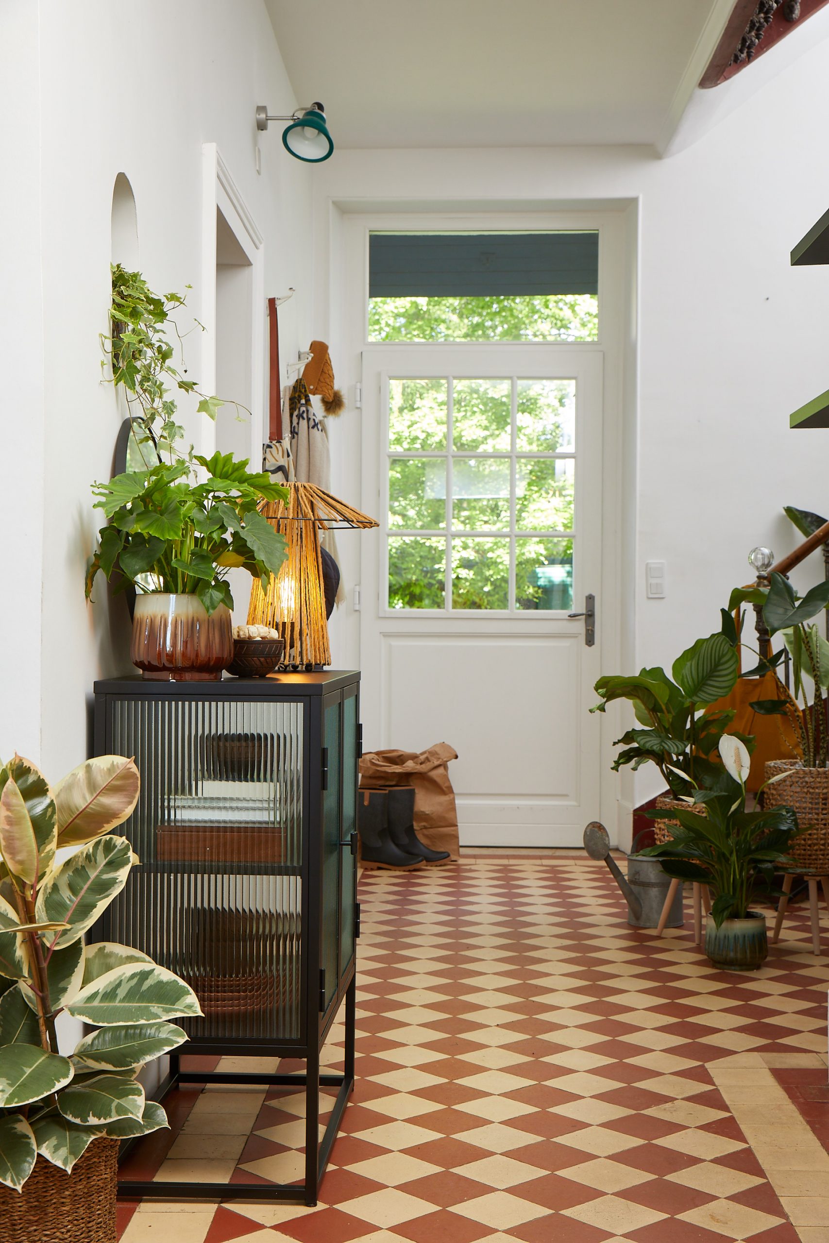 entrée sol à damier