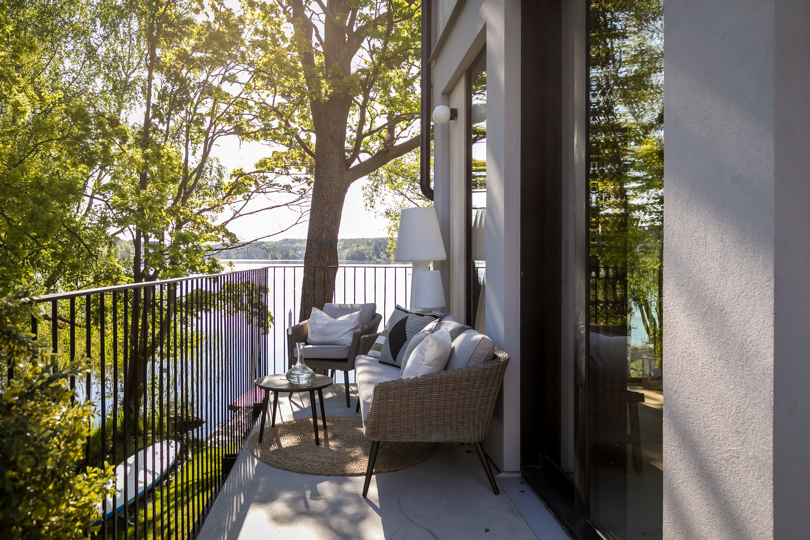 balcon avec vue lac