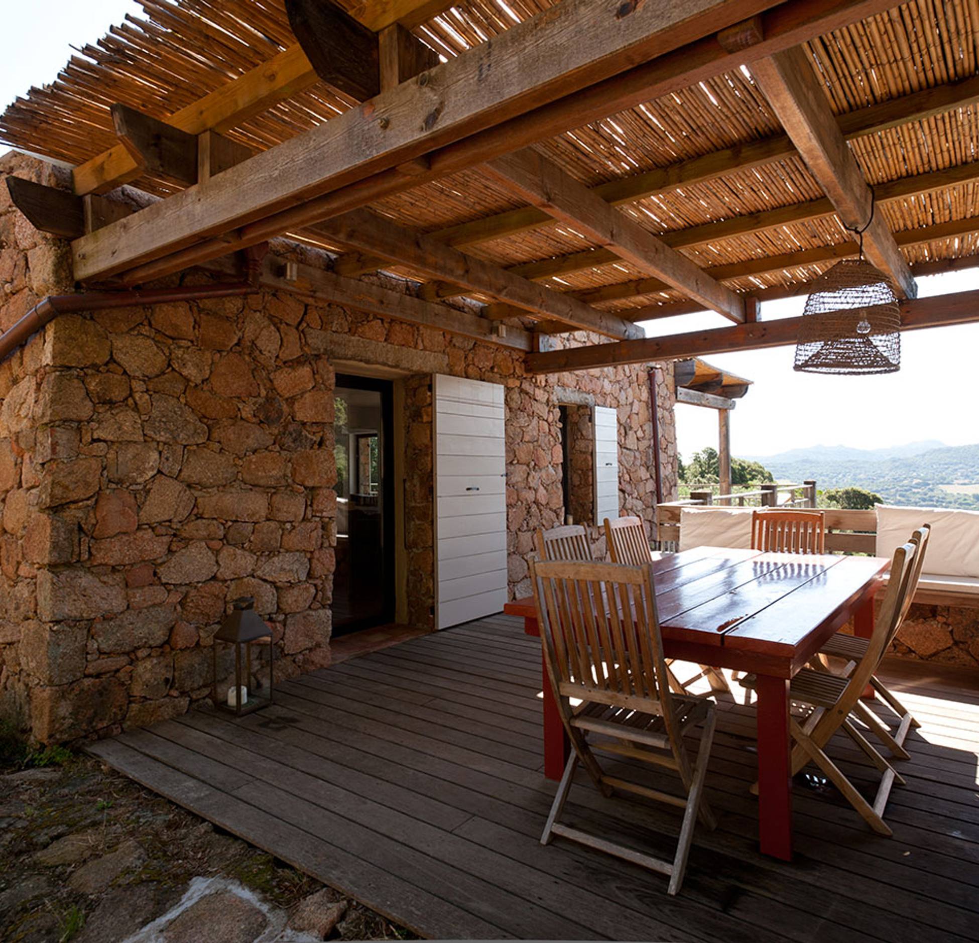 terrasse vue plaine de Figari