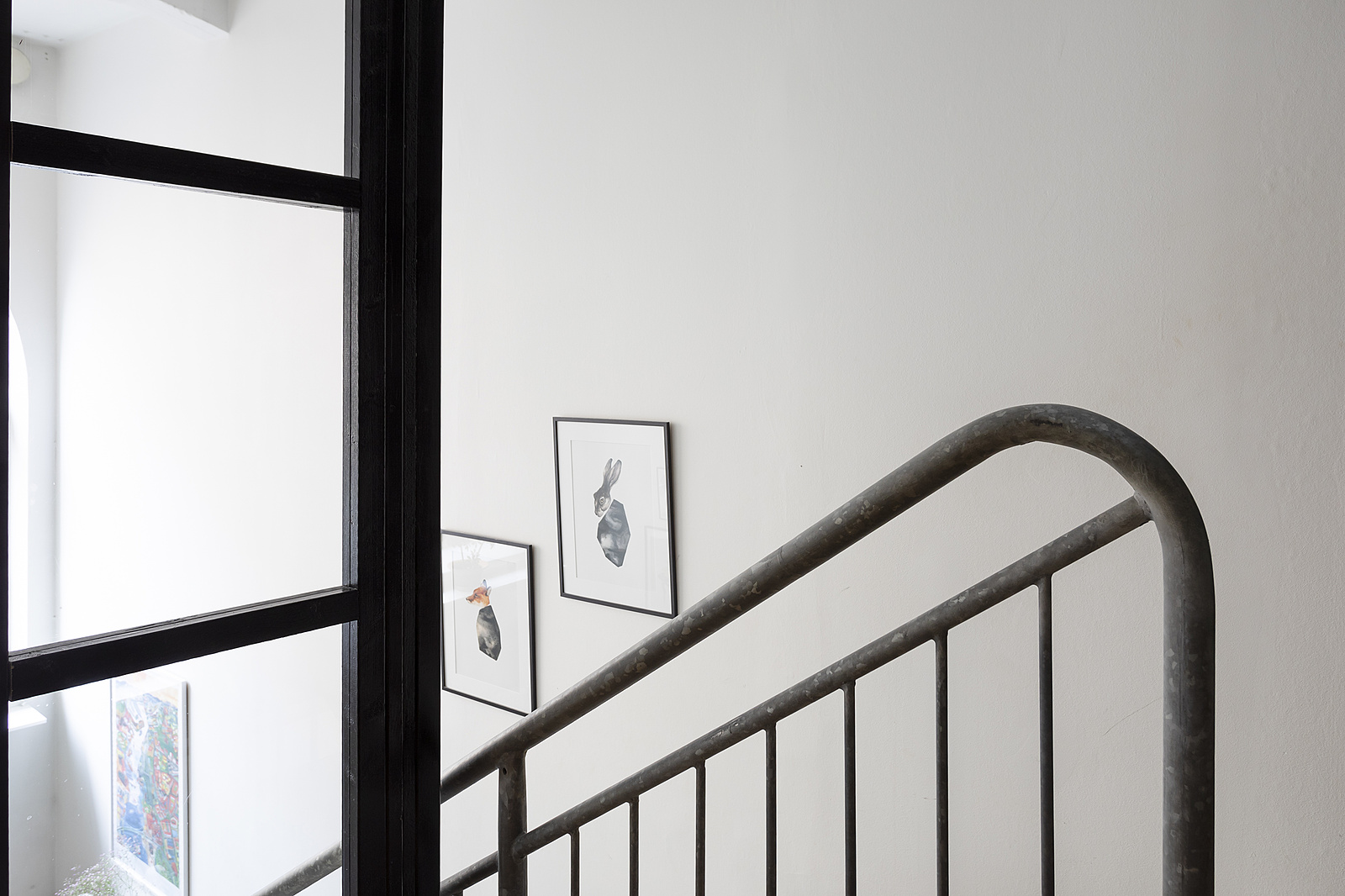 escalier métal brut duplex