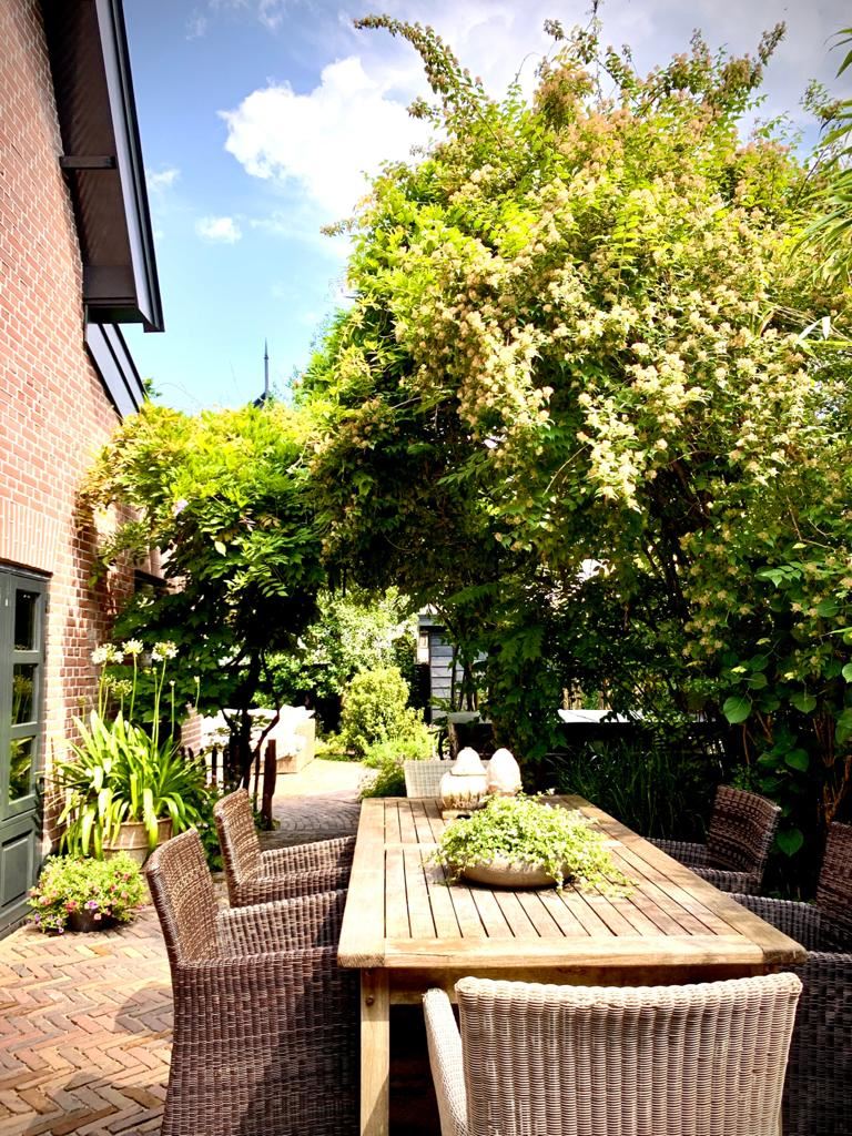 terrasse avec table en bois terrasse avec table en bois