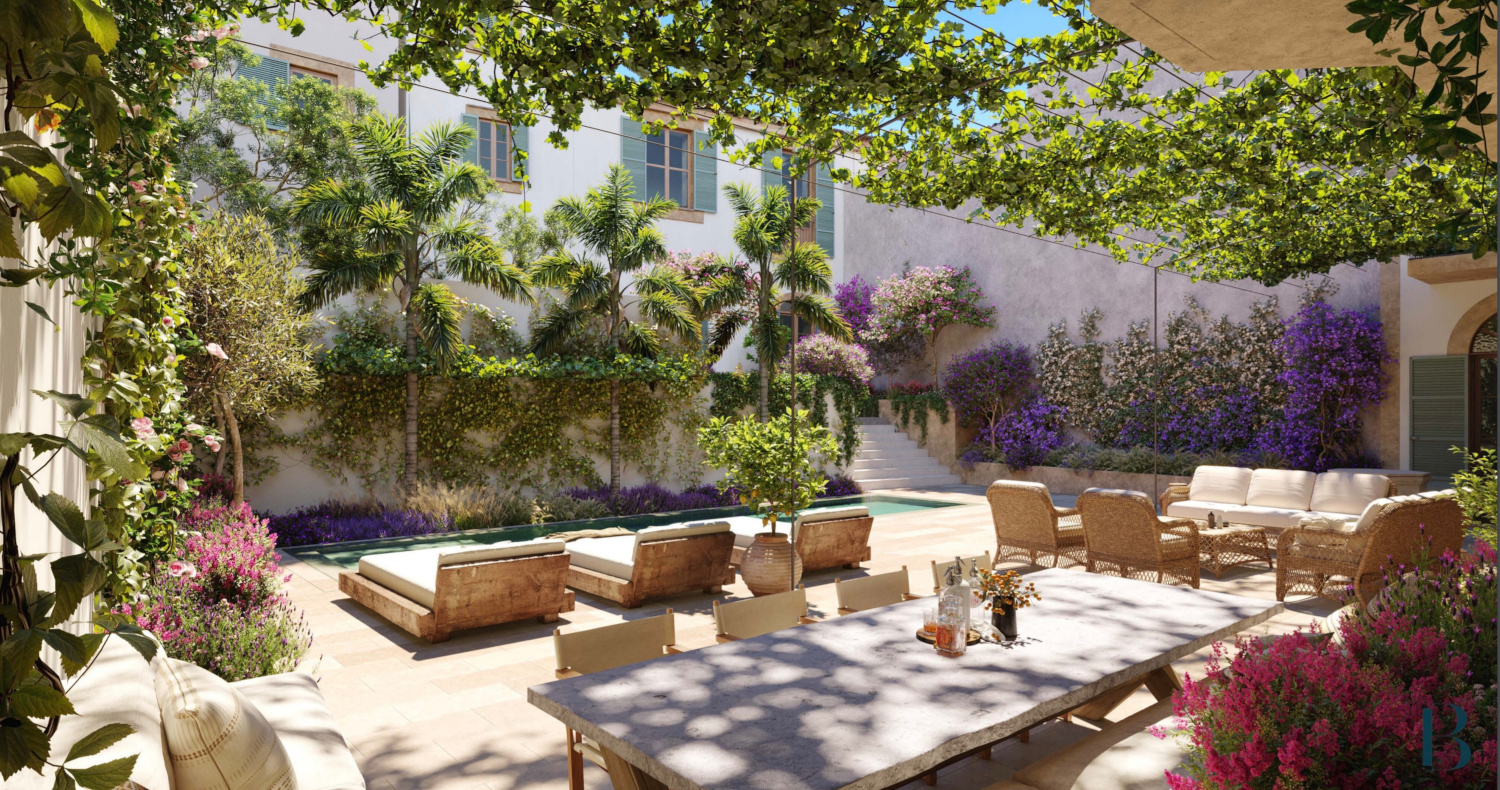 jardin avec piscine maison de ville à Majorque