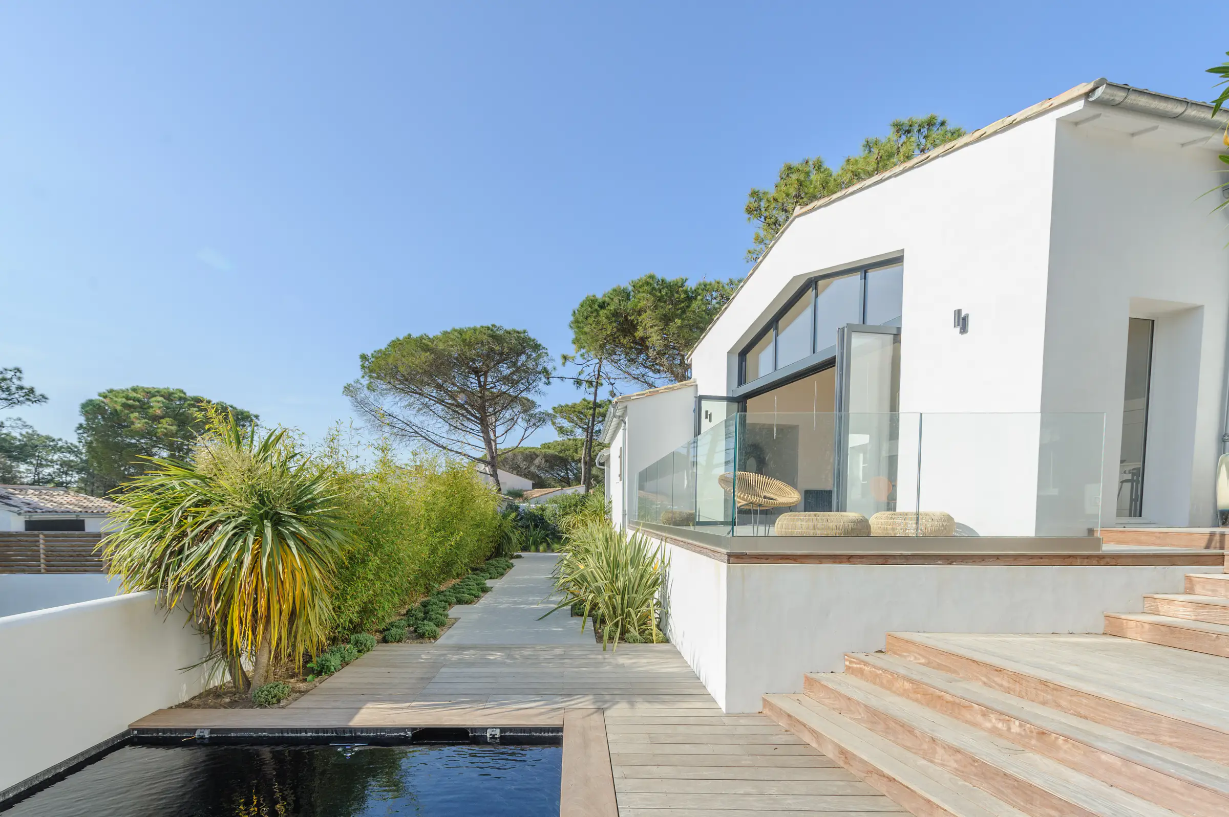 terrasse avec piscine maison île de Ré terrasse avec piscine maison île de Ré