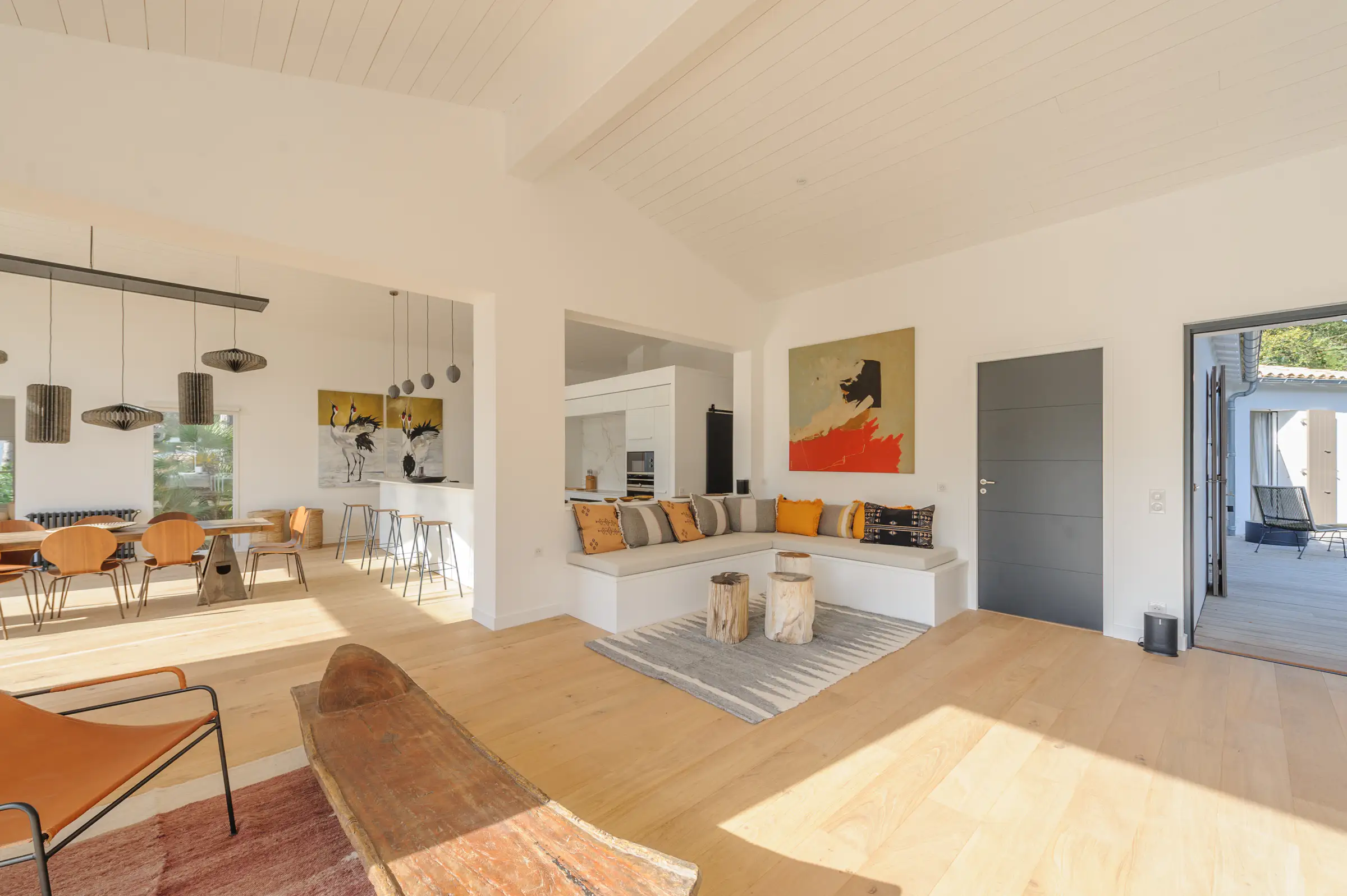 salon et cuisine équipée ouverte avec îlot maison d salon et cuisine équipée ouverte avec îlot maison d'architecte