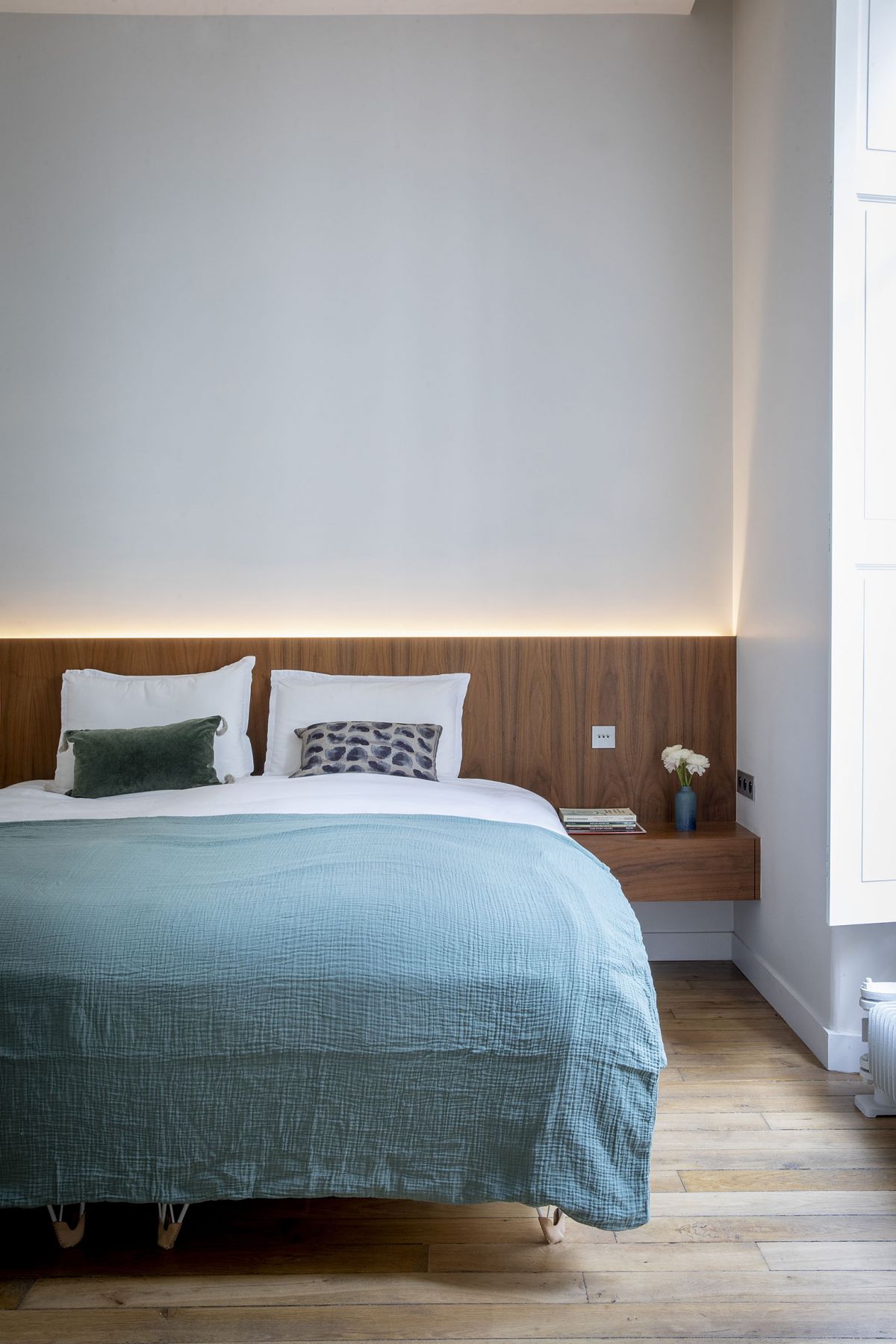 chambre tête de lit bois