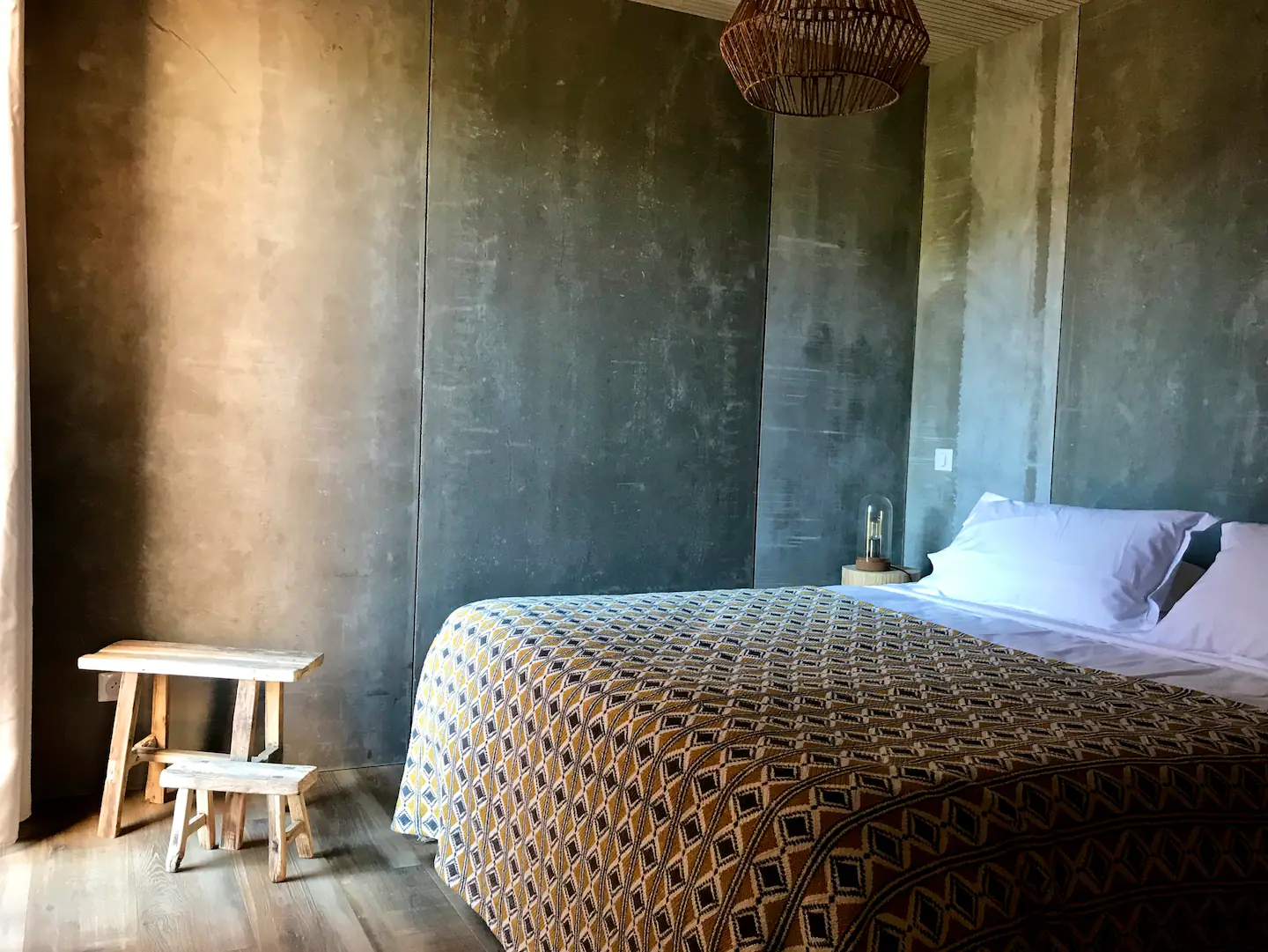 chambre décoration grise