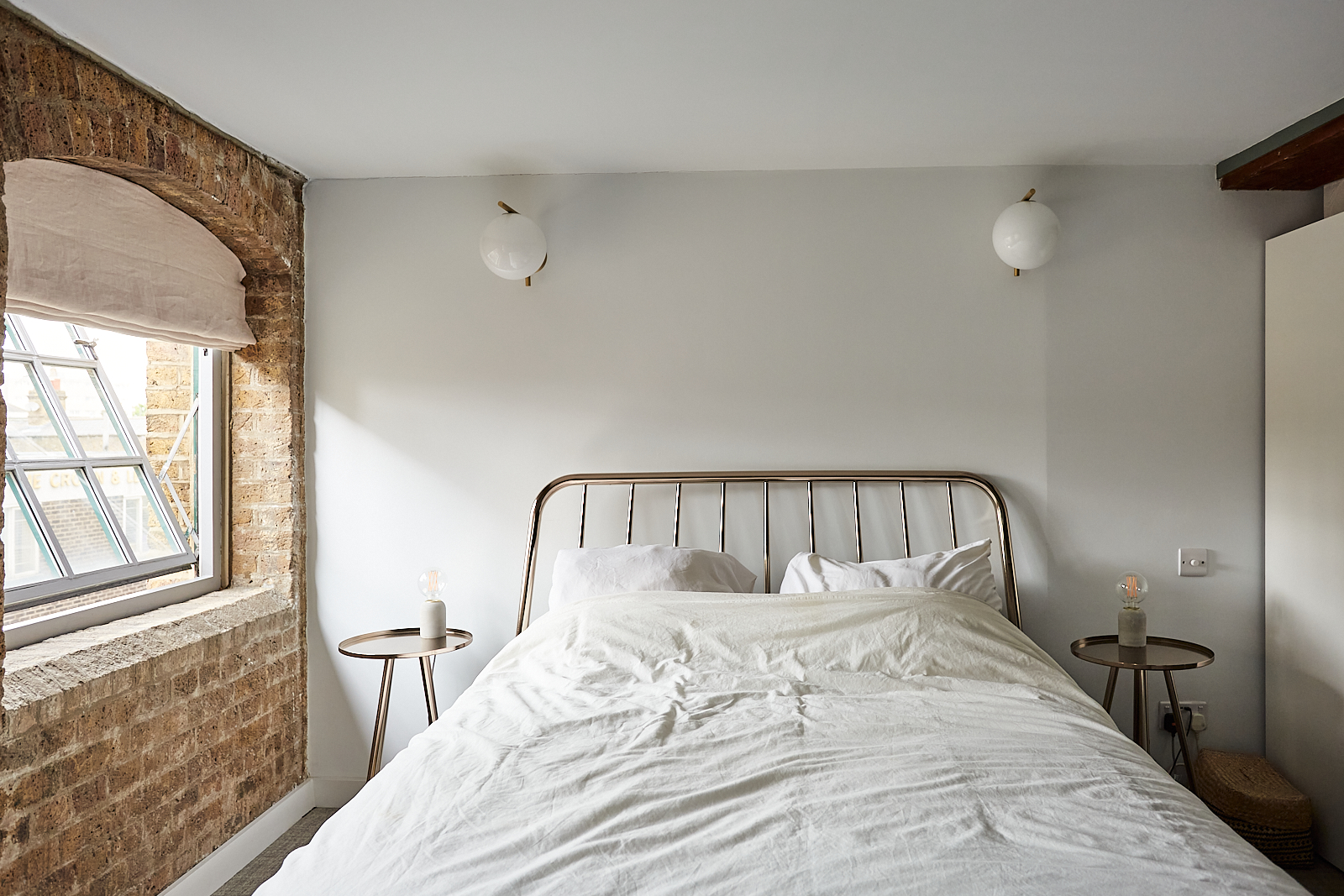 chambre mur en briques