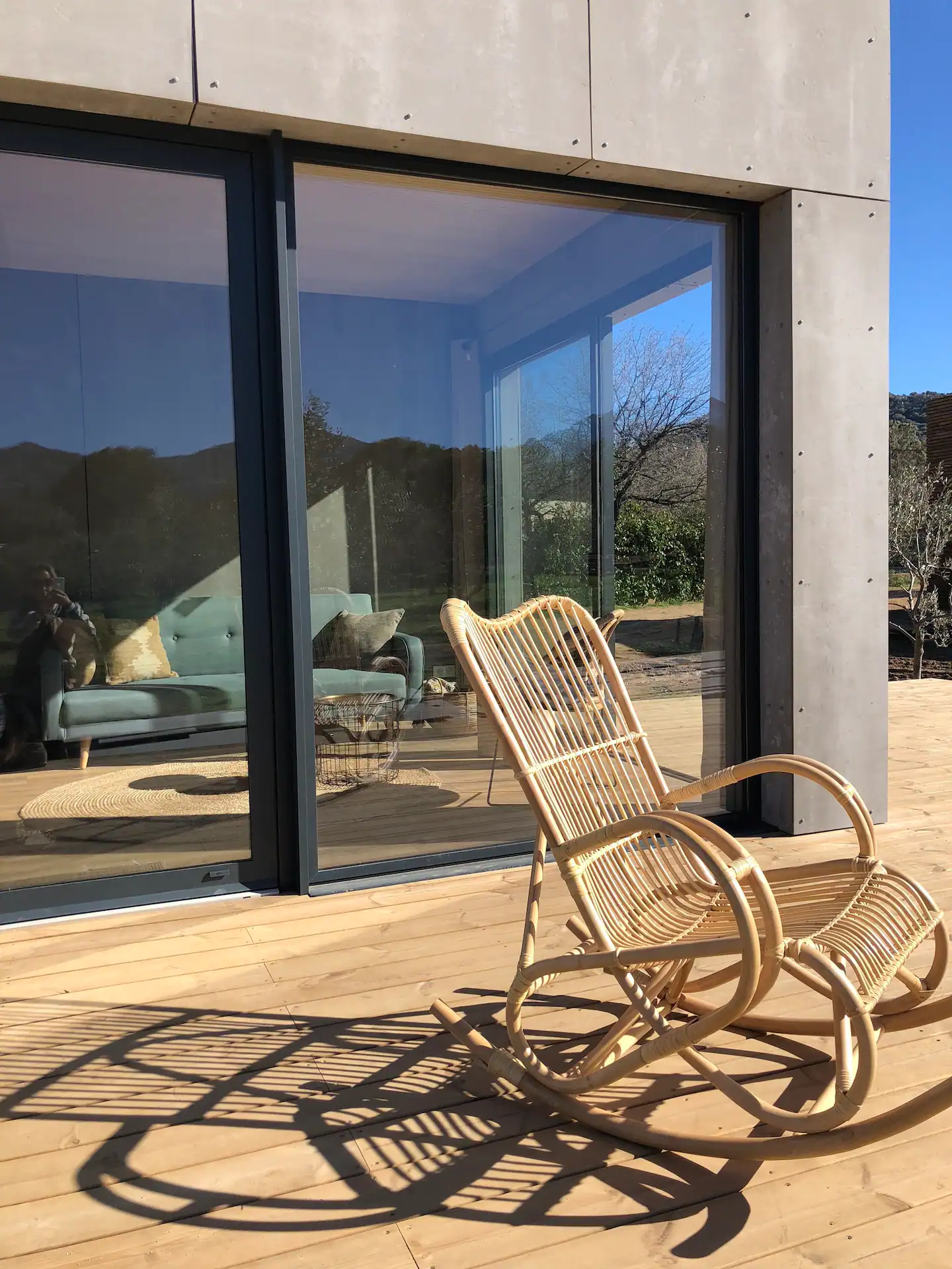 terrasse maison à l'architecture contemporaine