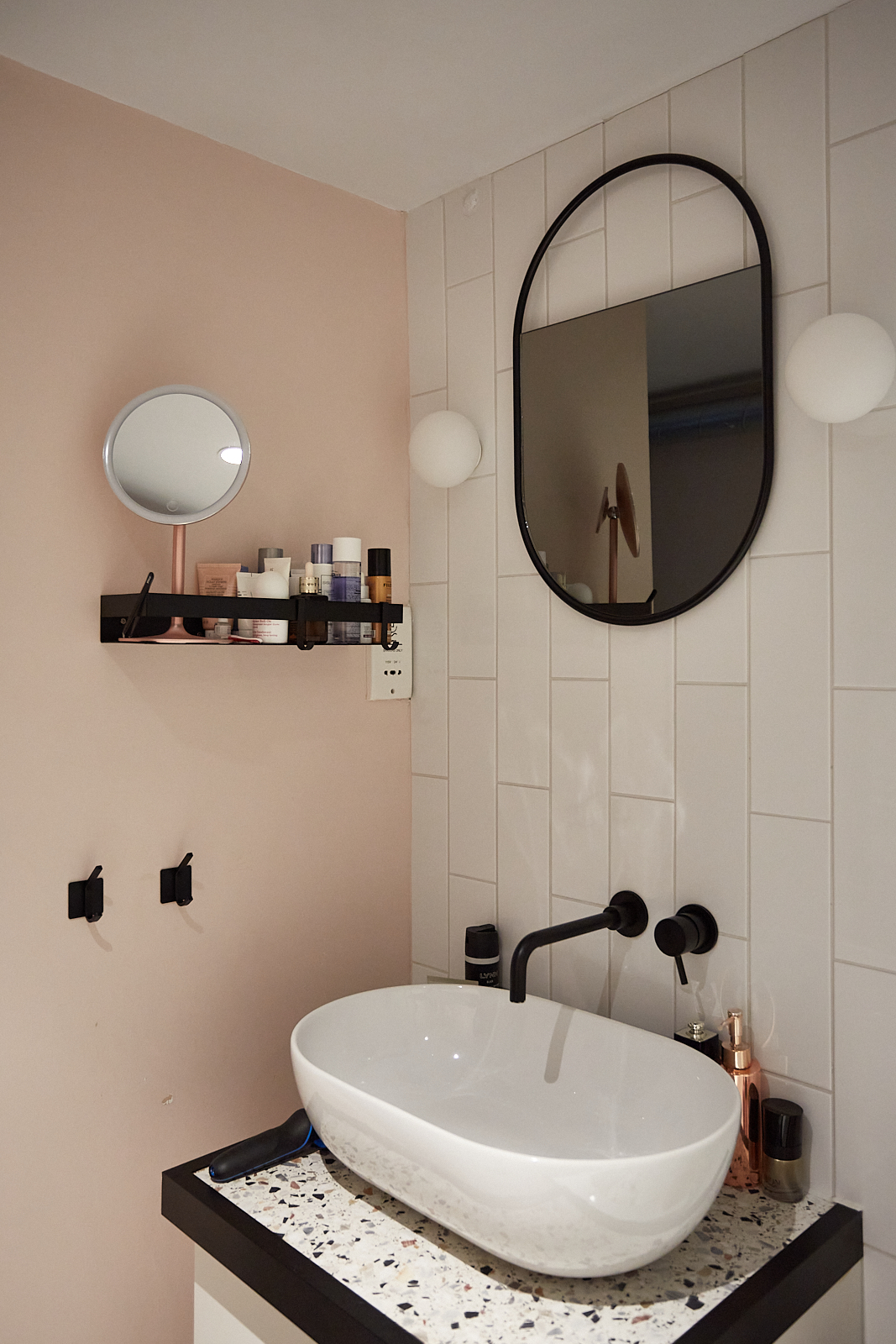 salle de bain terrazzo style industriel