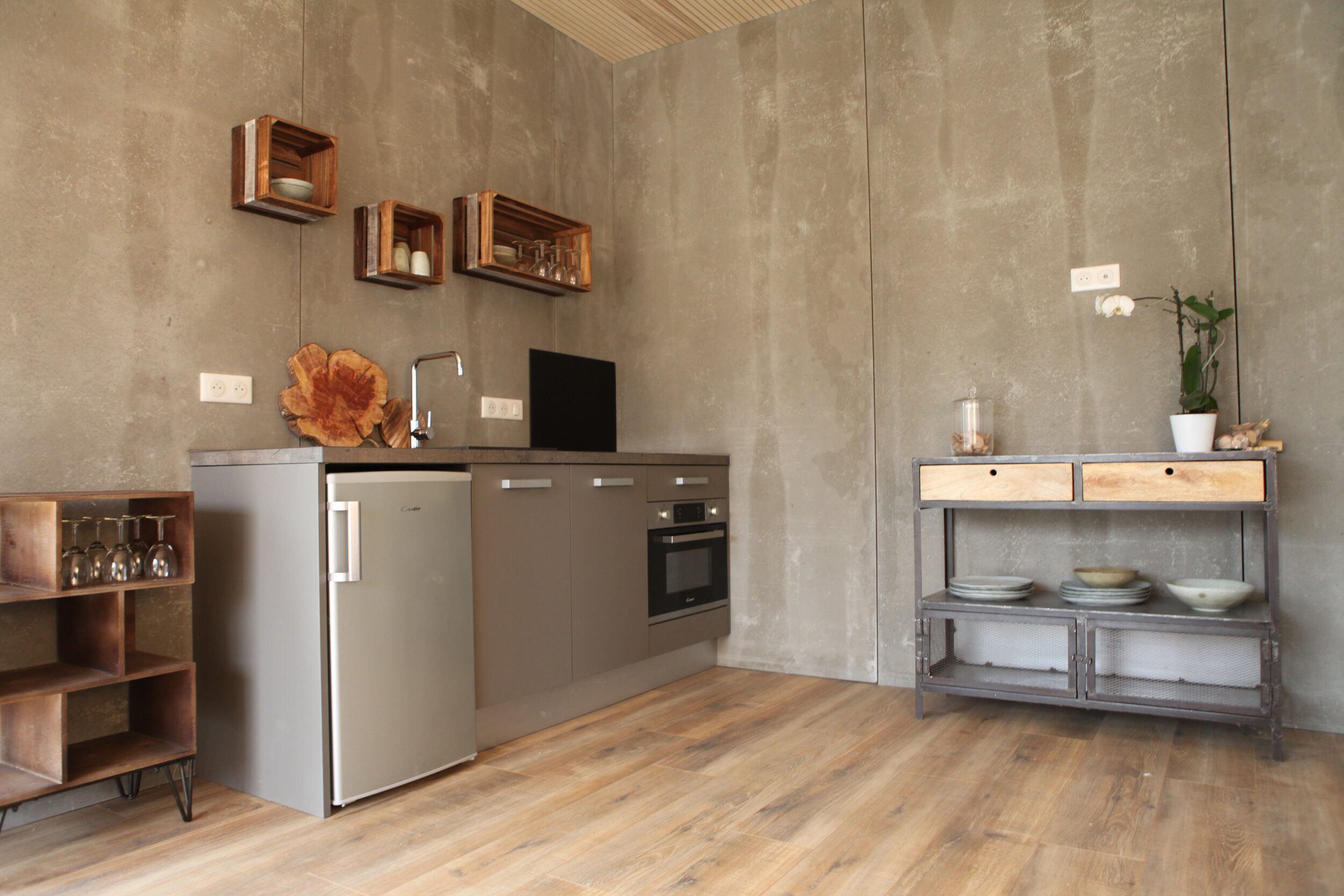 cuisine maison à l'architecture contemporaine