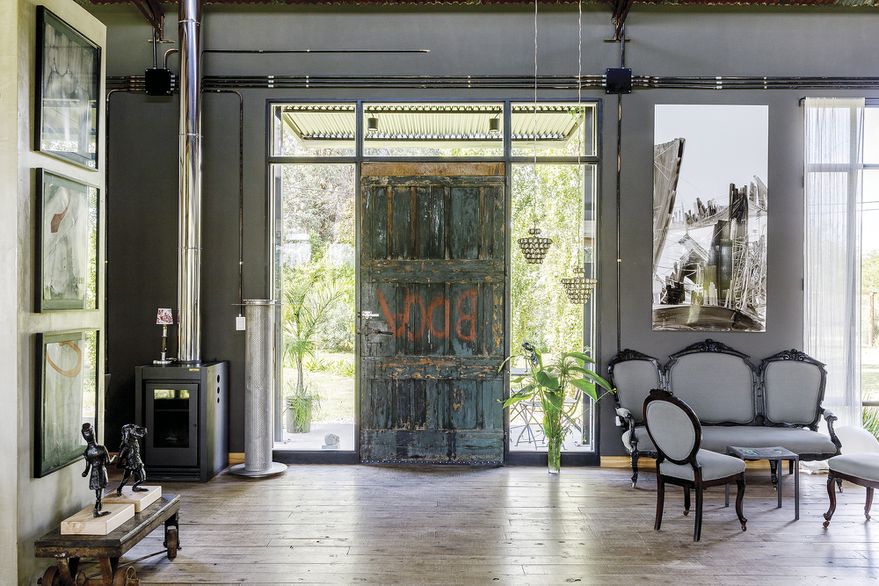 entrée maison décoration industrielle