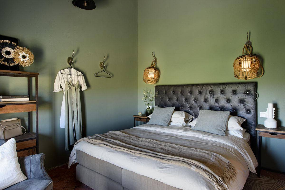 chambres murs verts
