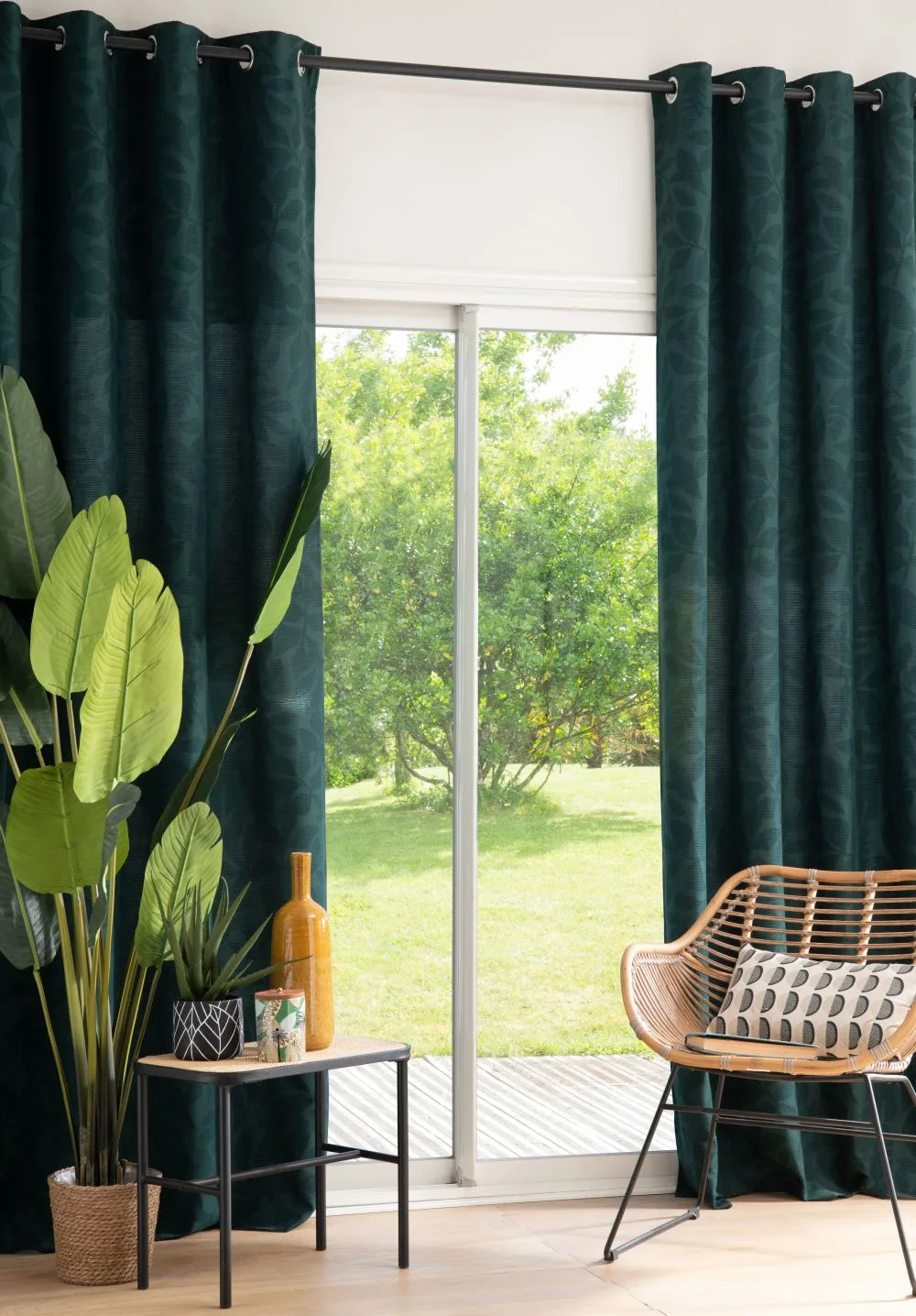 déco petit prix rideau à oeillets