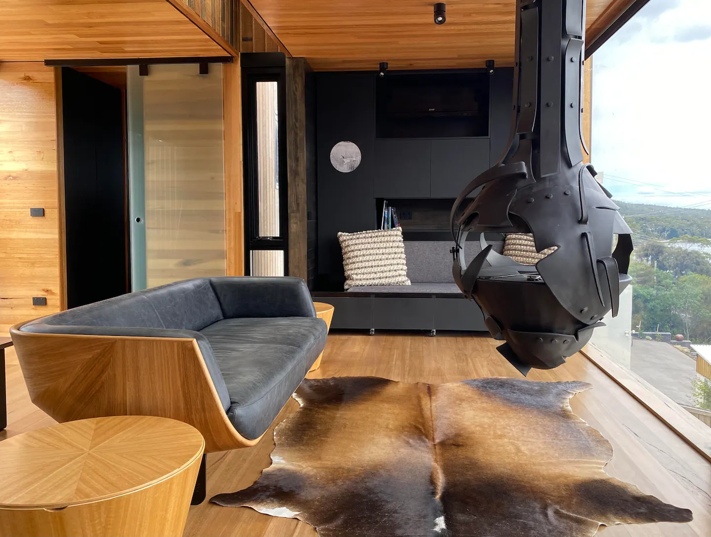 salon mini maison en bois de 40m2 The Pod