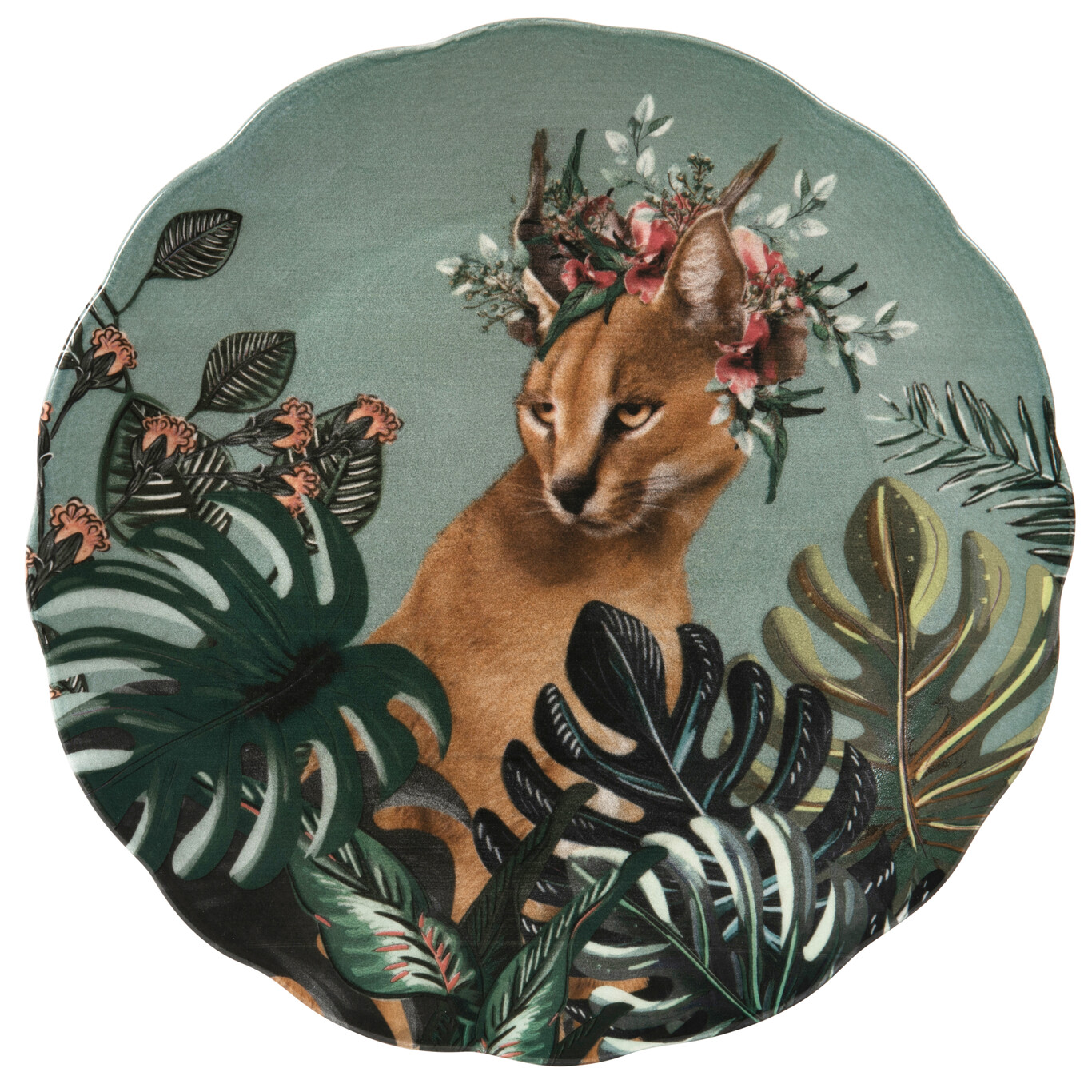 assiette motif lynx assiette motif lynx