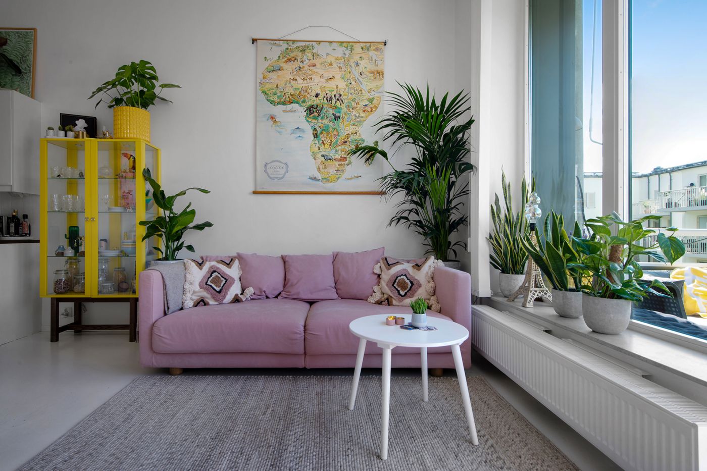 salon appartement à la décoration scandinave