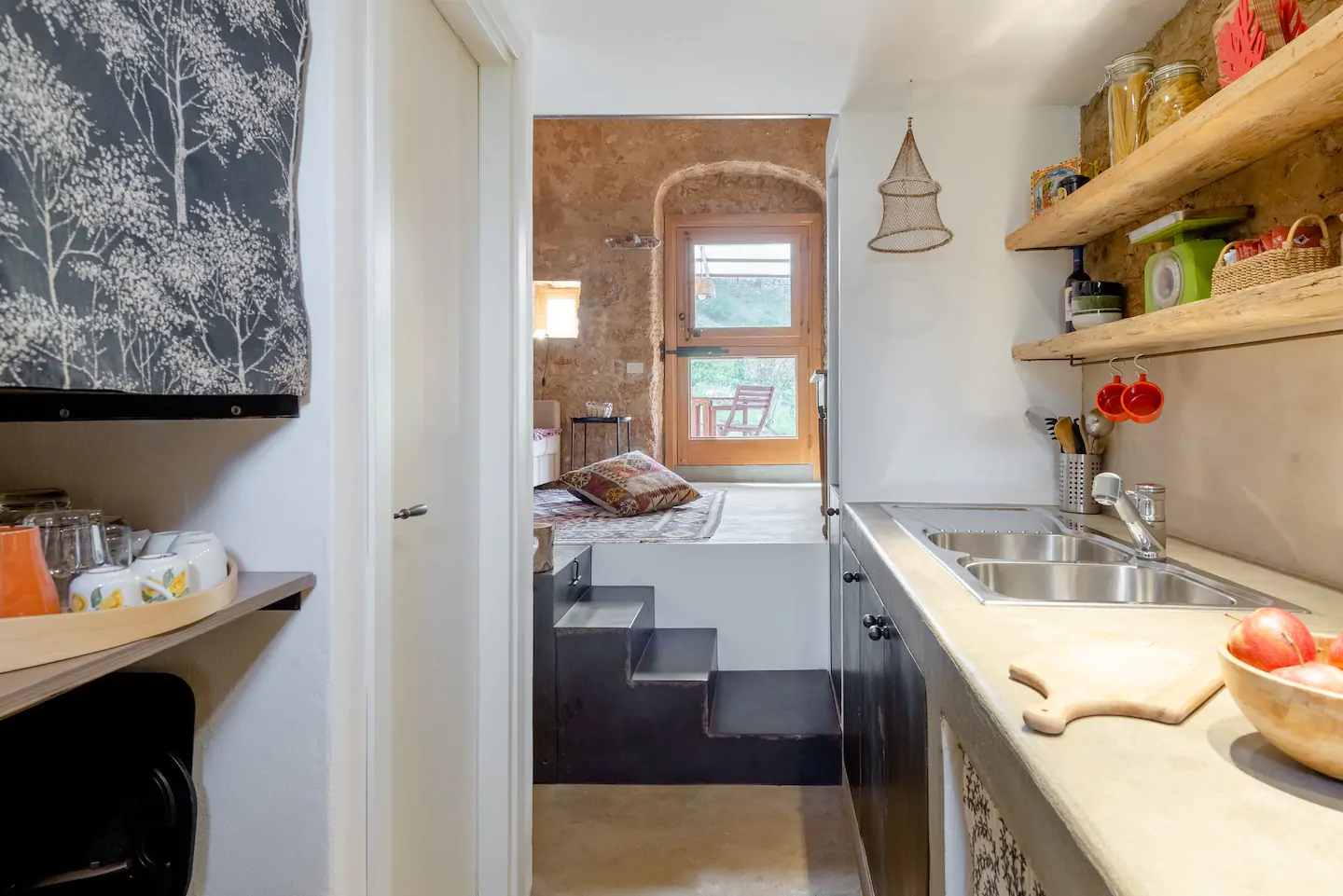 cuisine maison loft ancienne en pierres
