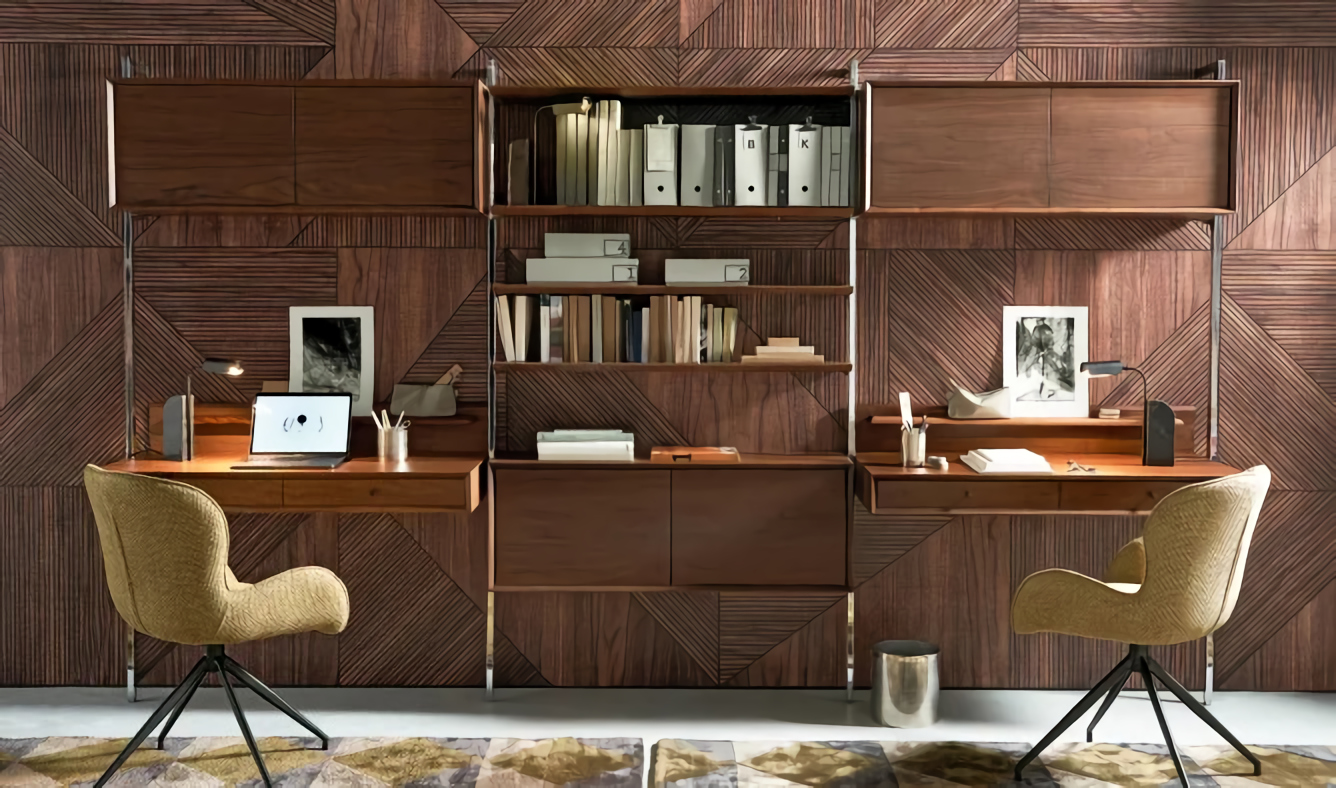 double bureau noyer
