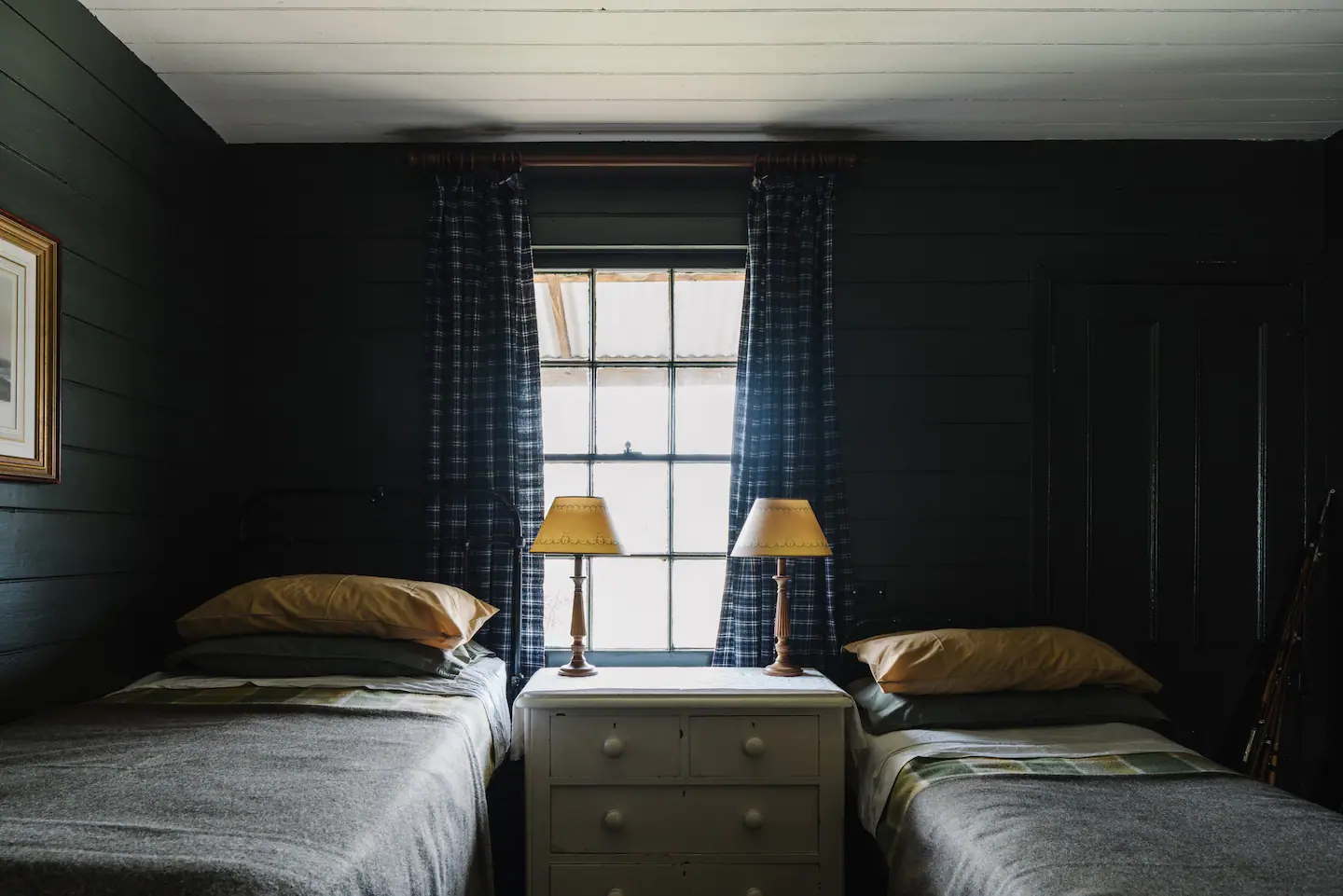 chambre rustique à deux lits