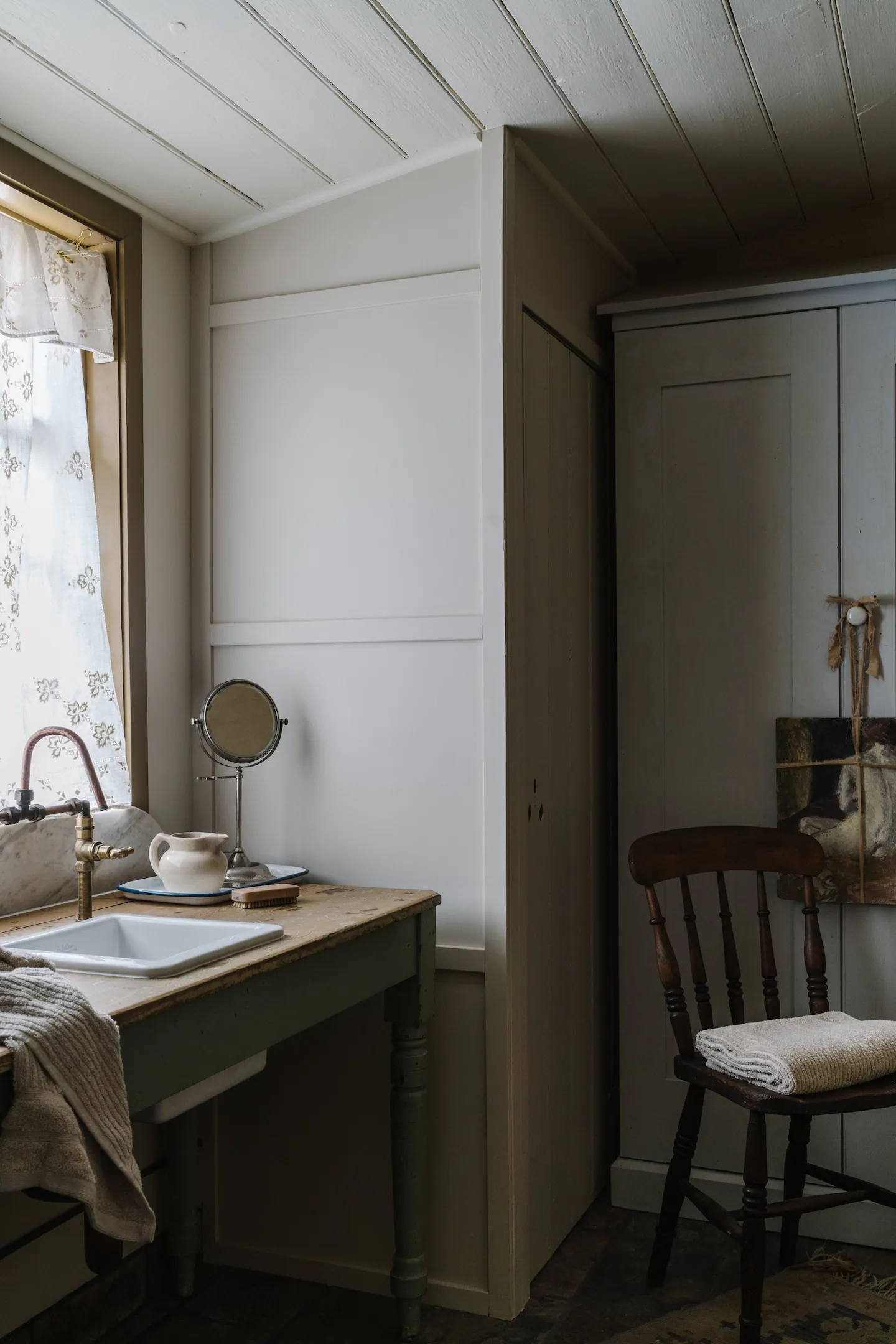 salle de bain rustique