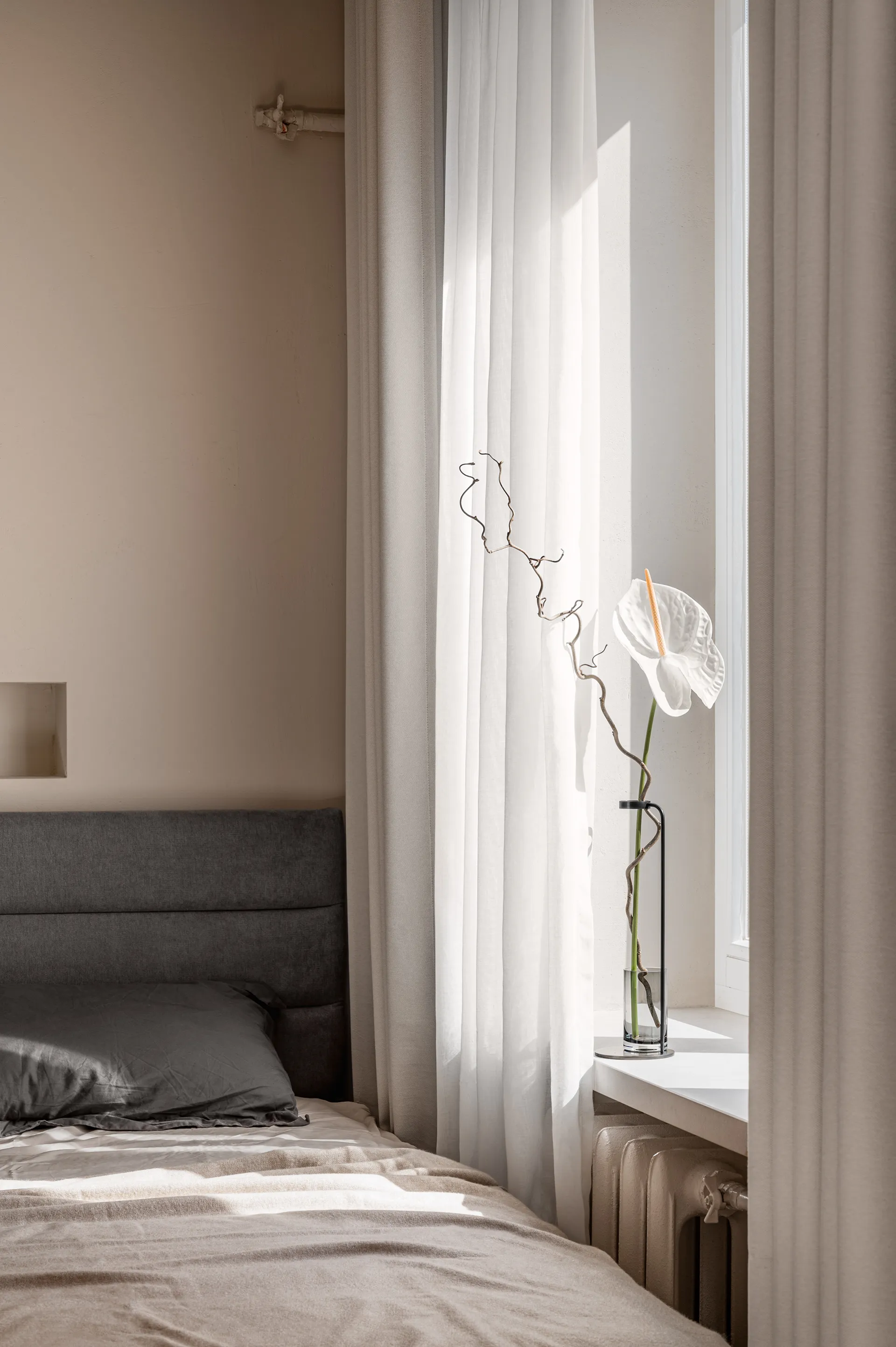 chambre tête de lit tissu gris chambre tête de lit tissu gris
