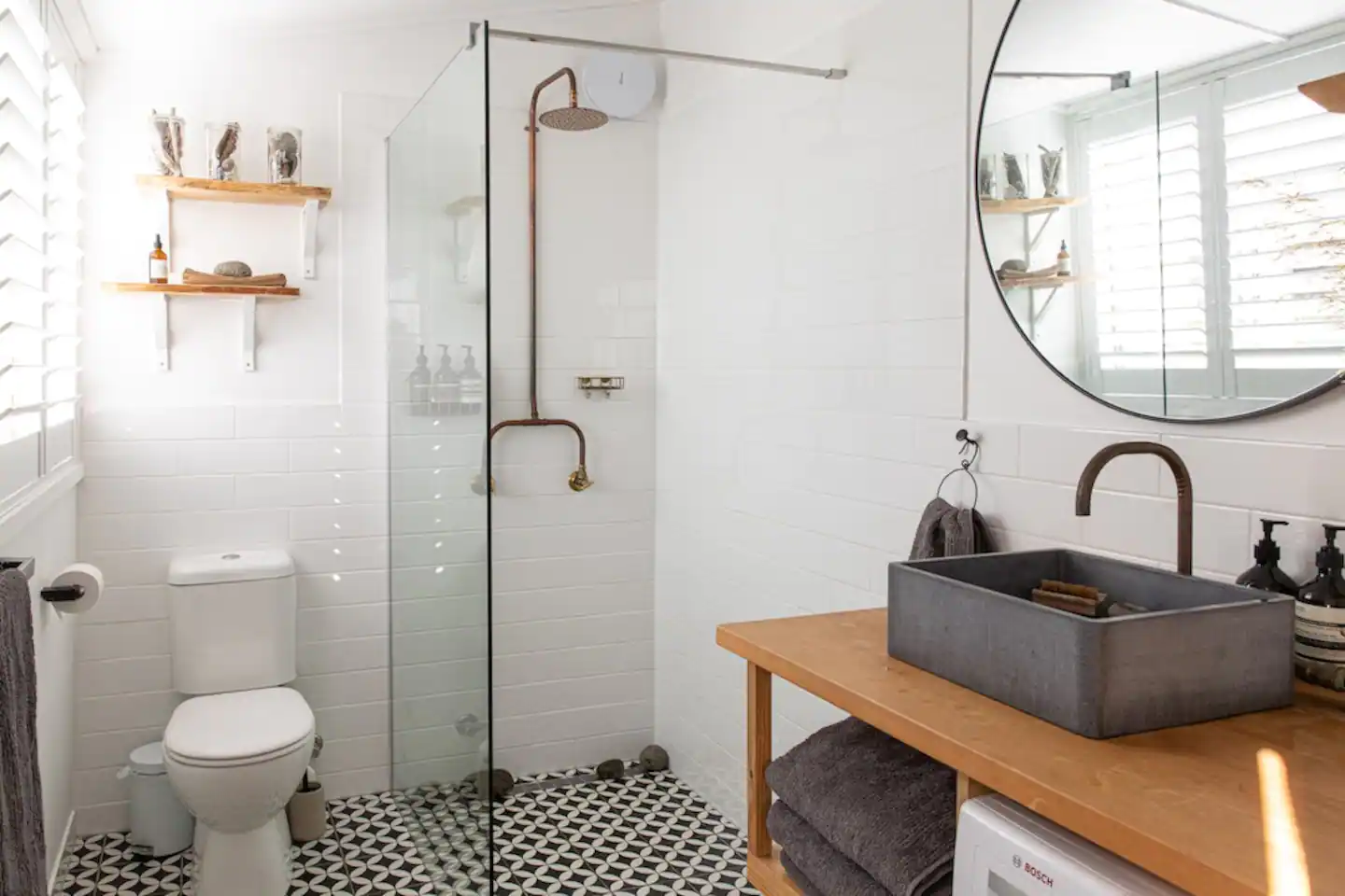 salle de bain déco rustique chic