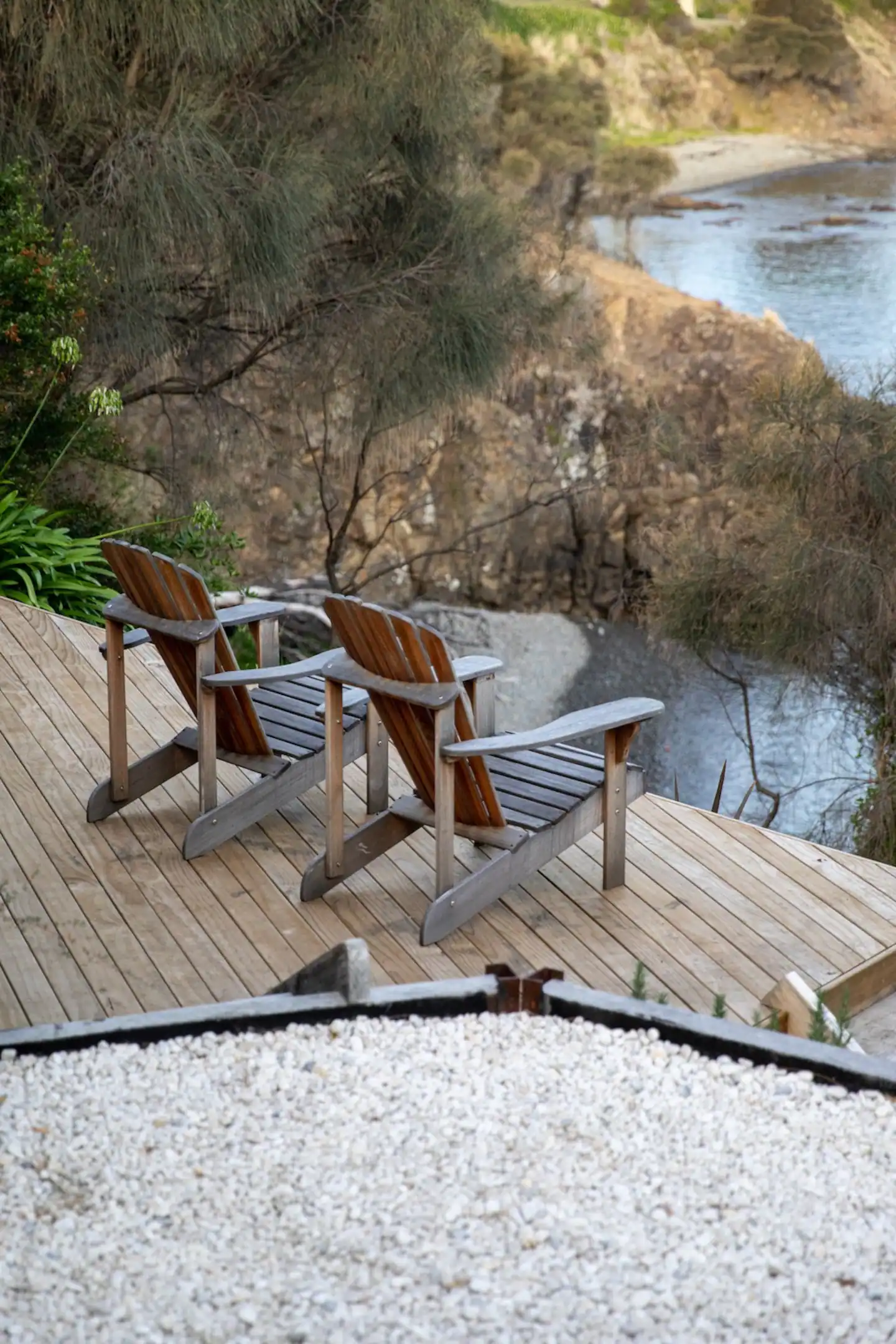 terrasse cabane sur la mer