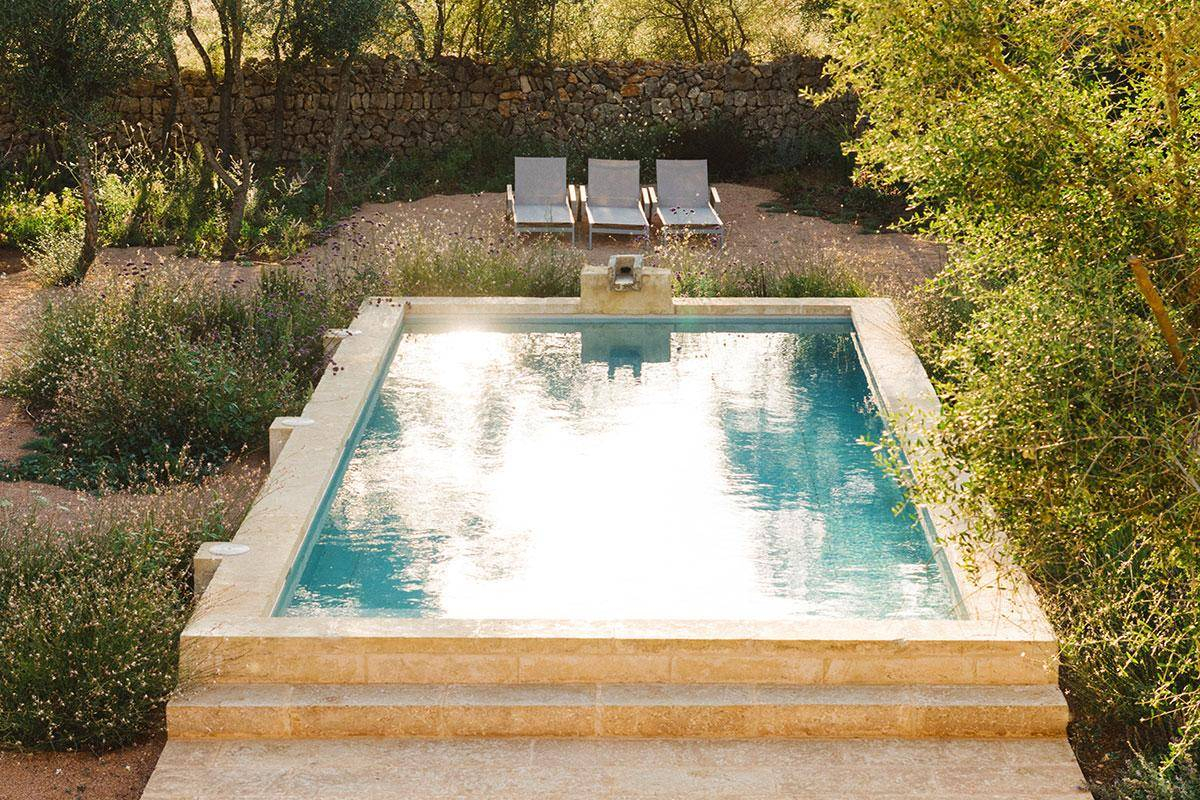 piscine en pierres Majorque