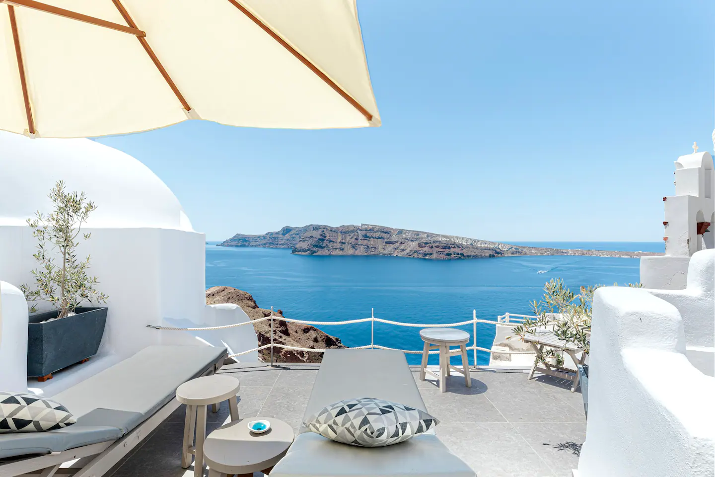 terrasse maison Grèce design organique
