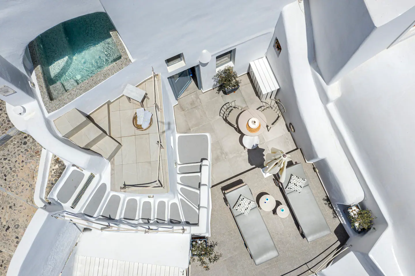 terrasse maison Grèce design organique
