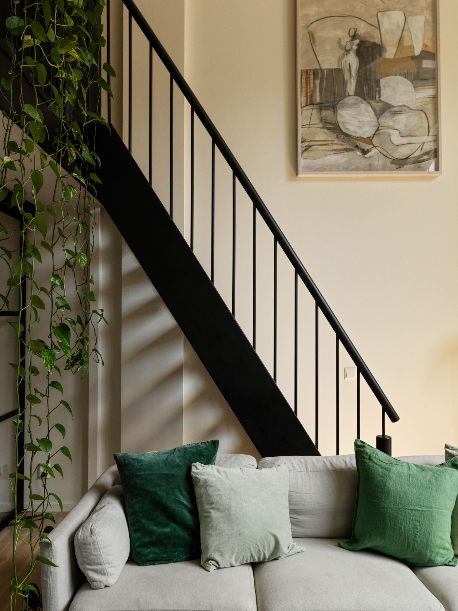 escalier acier noir