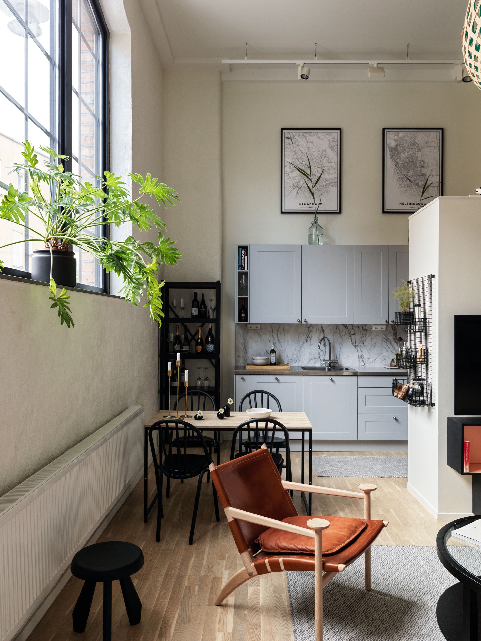 cuisine ouverte mini loft en duplex 
