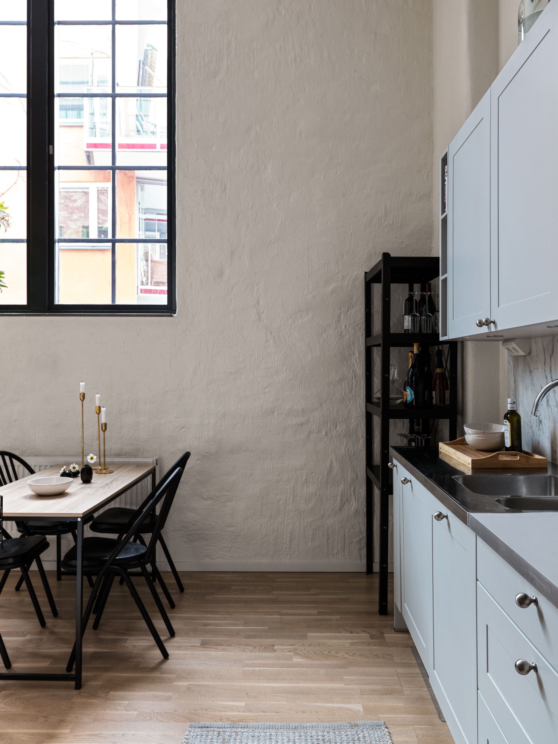 cuisine ouverte mini loft en duplex 