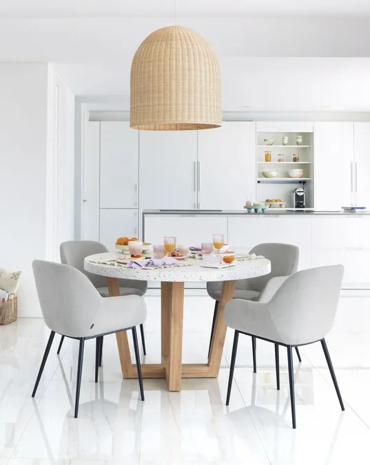 salle à manger décoration intérieure pastel