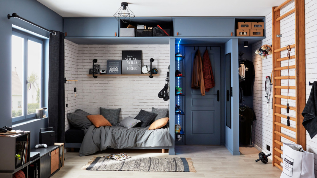 chambre d chambre d'ado style industriel