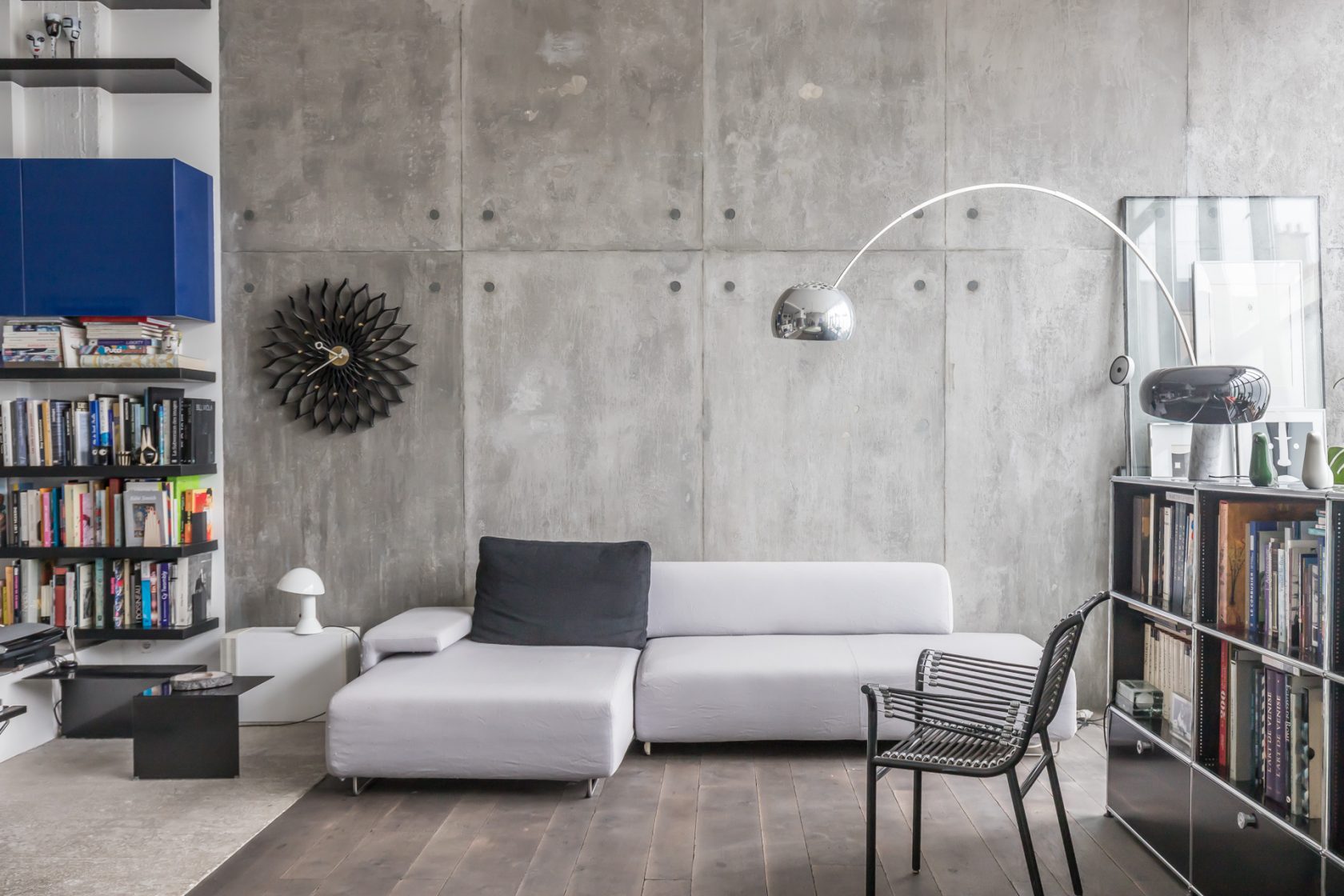 salon loft au design gris béton salon loft au design gris béton