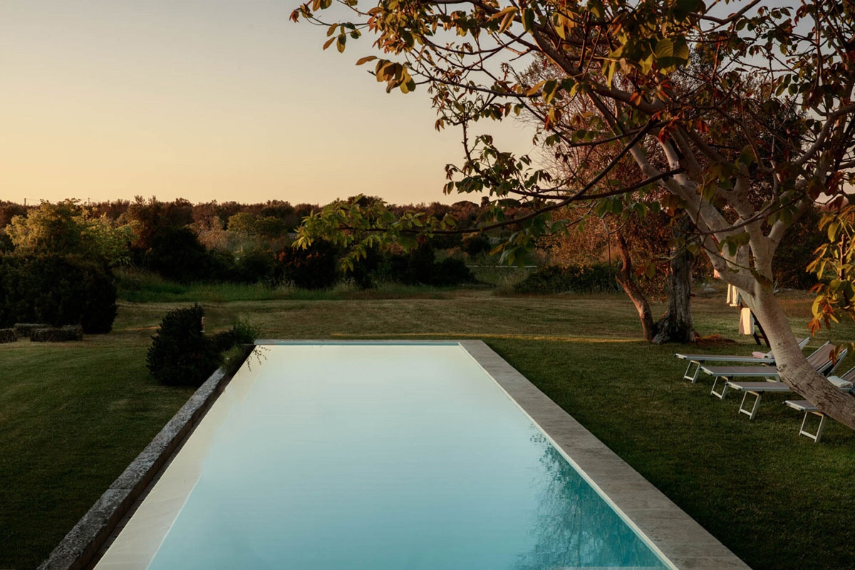 piscine vue soir piscine vue soir
