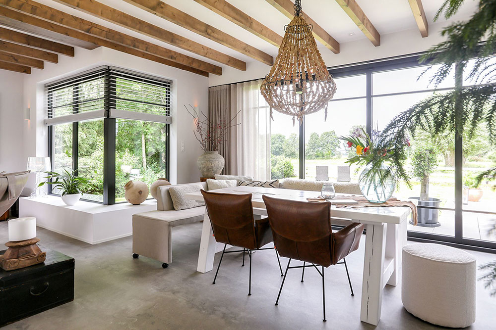 salle à manger avec poutres salle à manger avec poutres