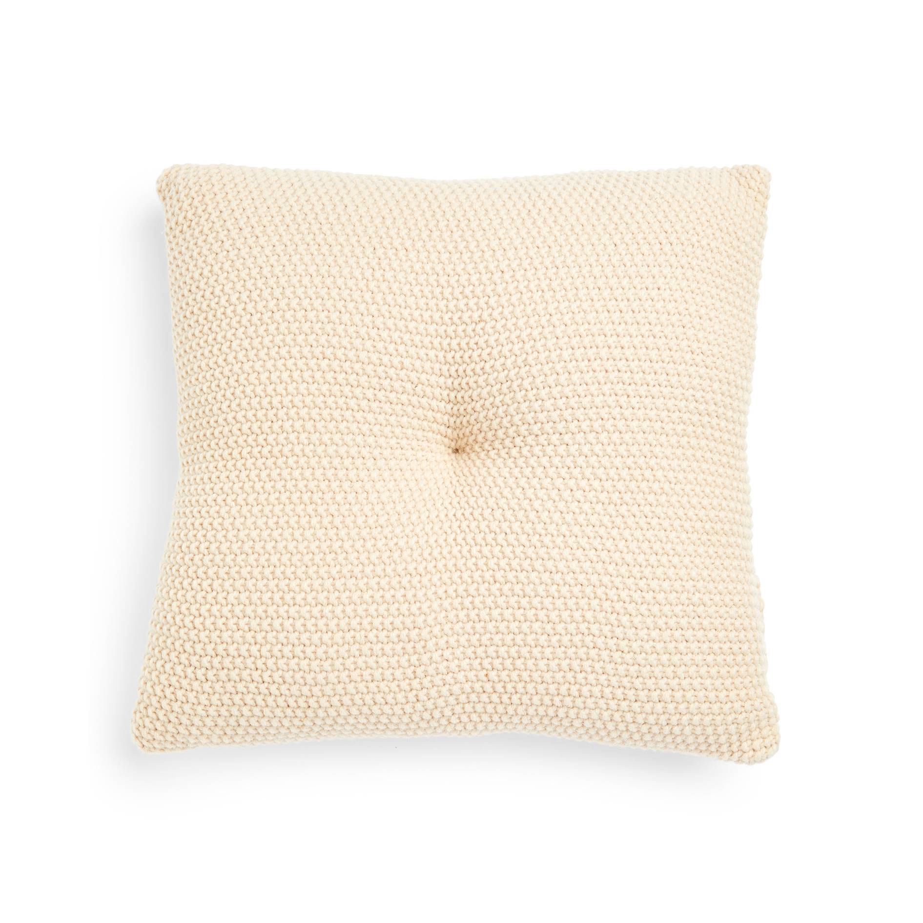 coussin beige tricot petit prix