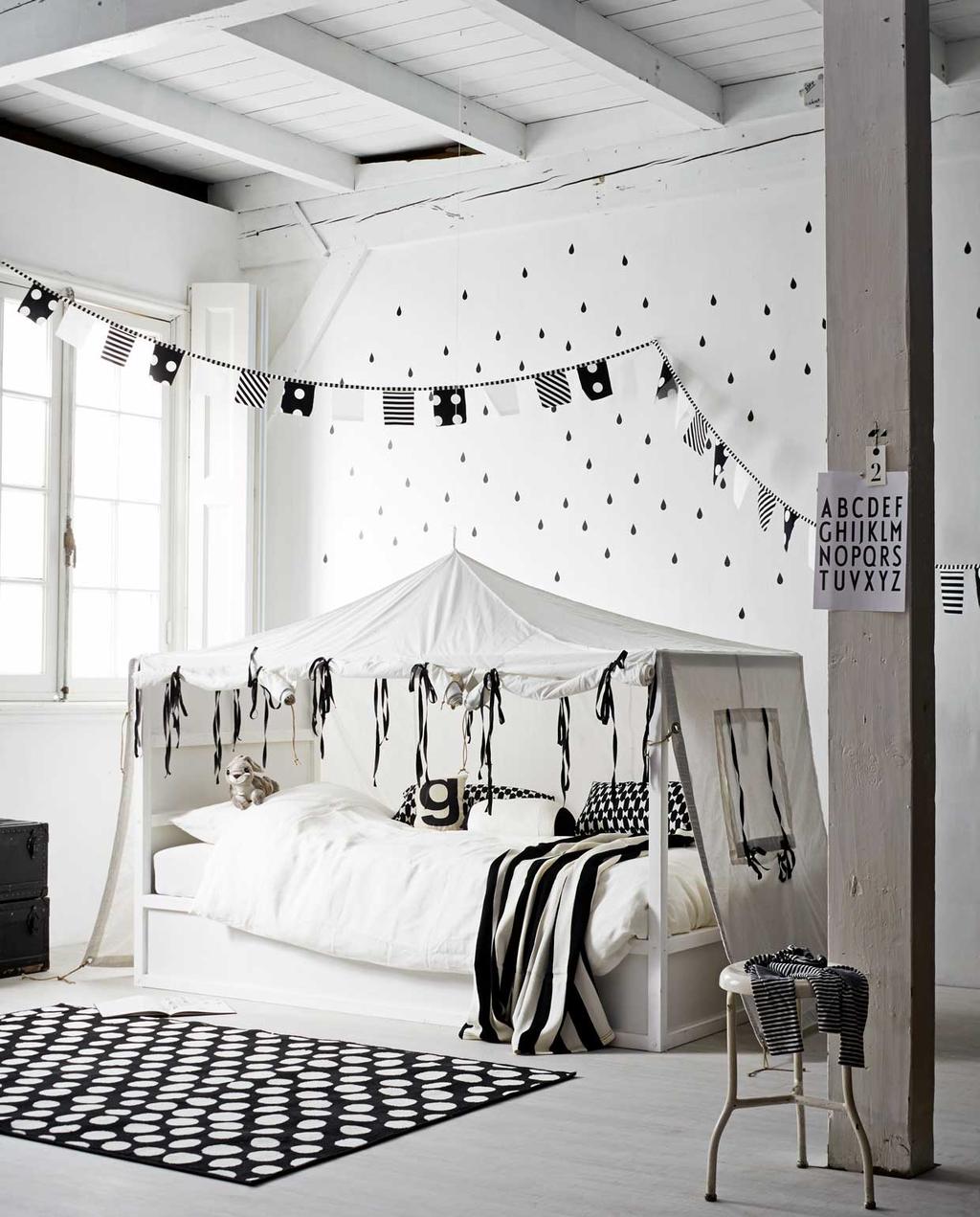 chambre d'enfant design noir et blanc