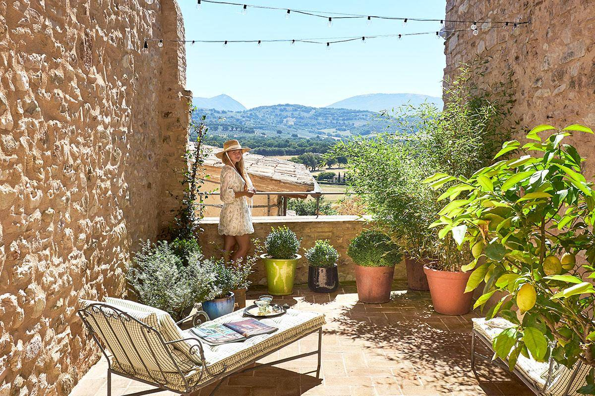 terrasse maison en pierres Italie terrasse maison en pierres Italie