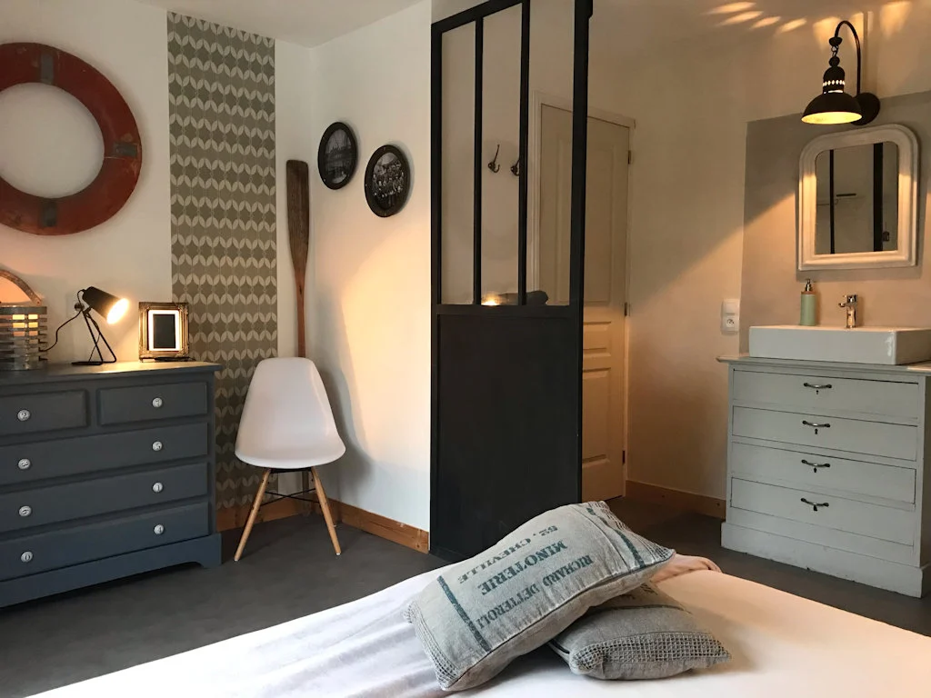 chambre décoration campagne chic La Villa Saint Jean maison d'hôtes Granville