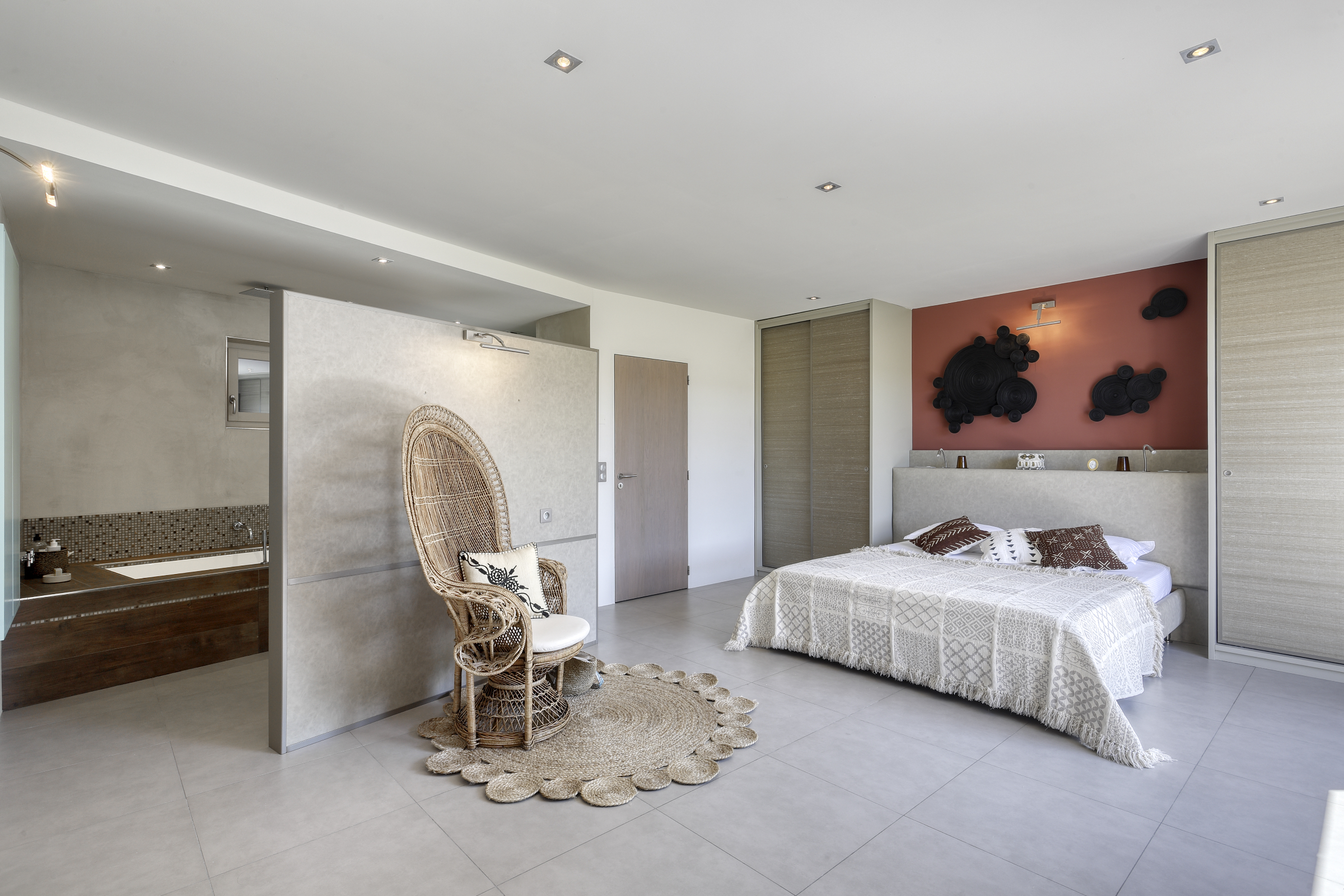 chambre décoration contemporaine maison en Provence