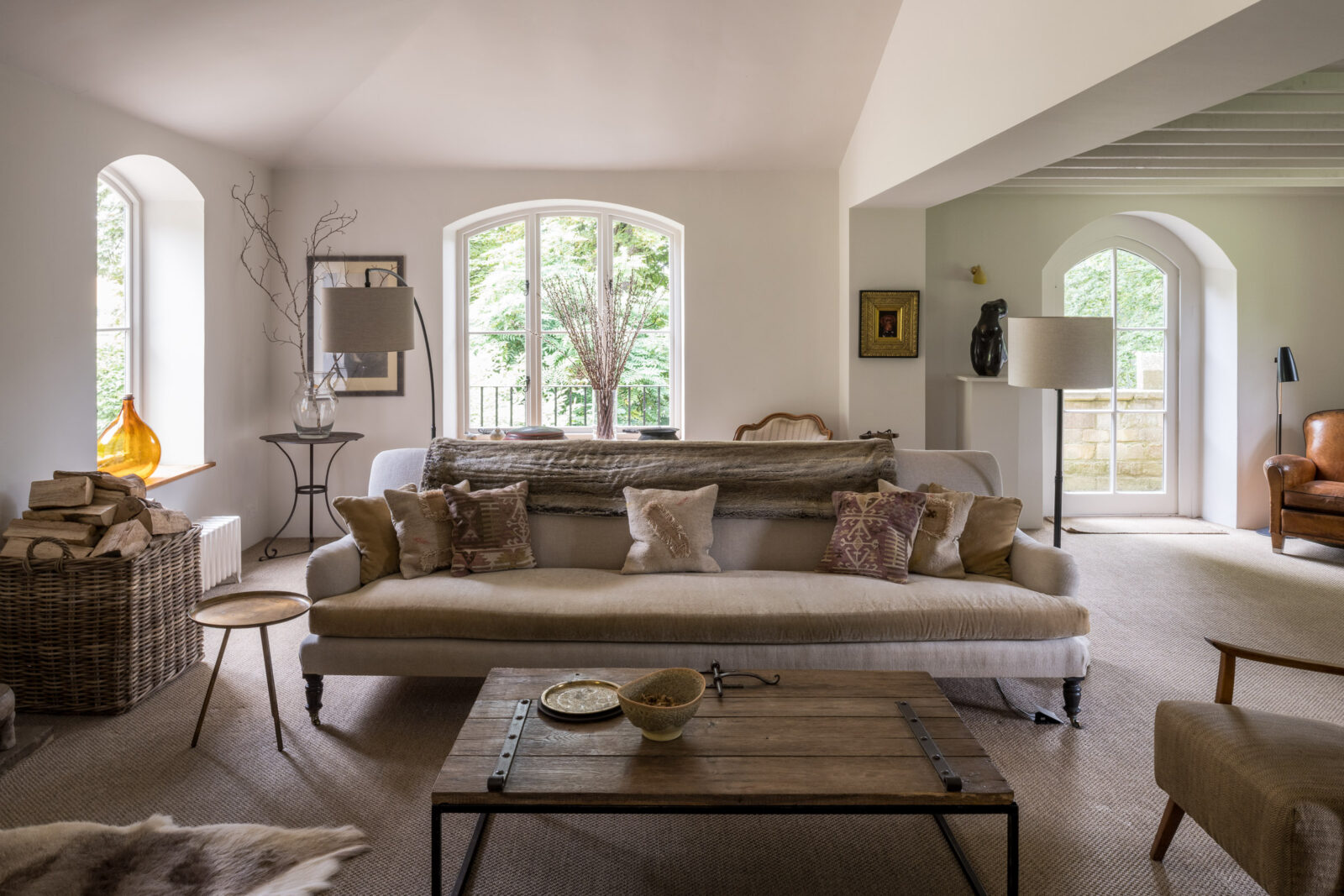 salon décoration naturelle maison anglaise